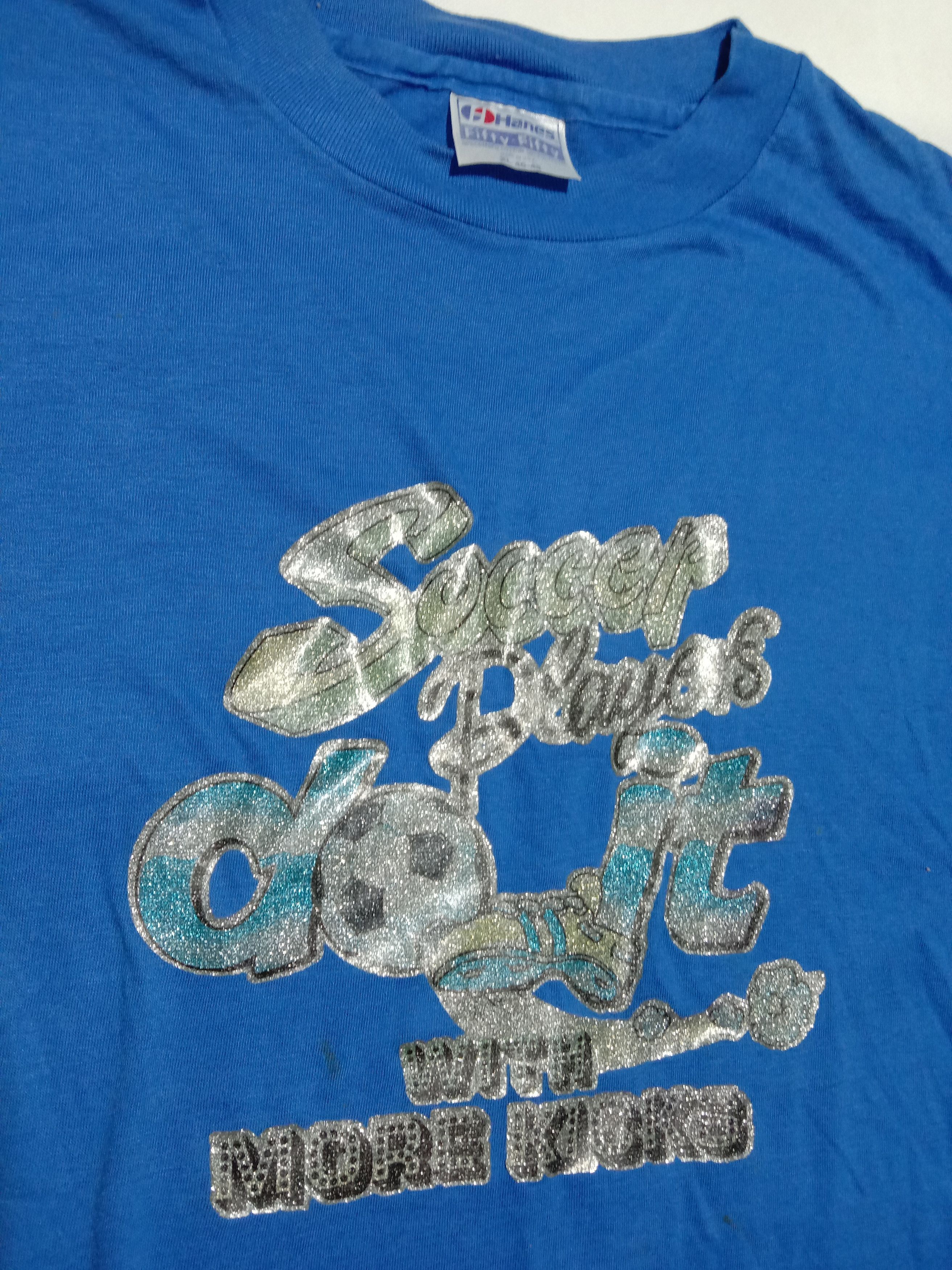 Hanes Vintage 90s Soccer's Player Do-it with More Kicks Size US M / EU 48-50 / 2 - 2 Thumbnail