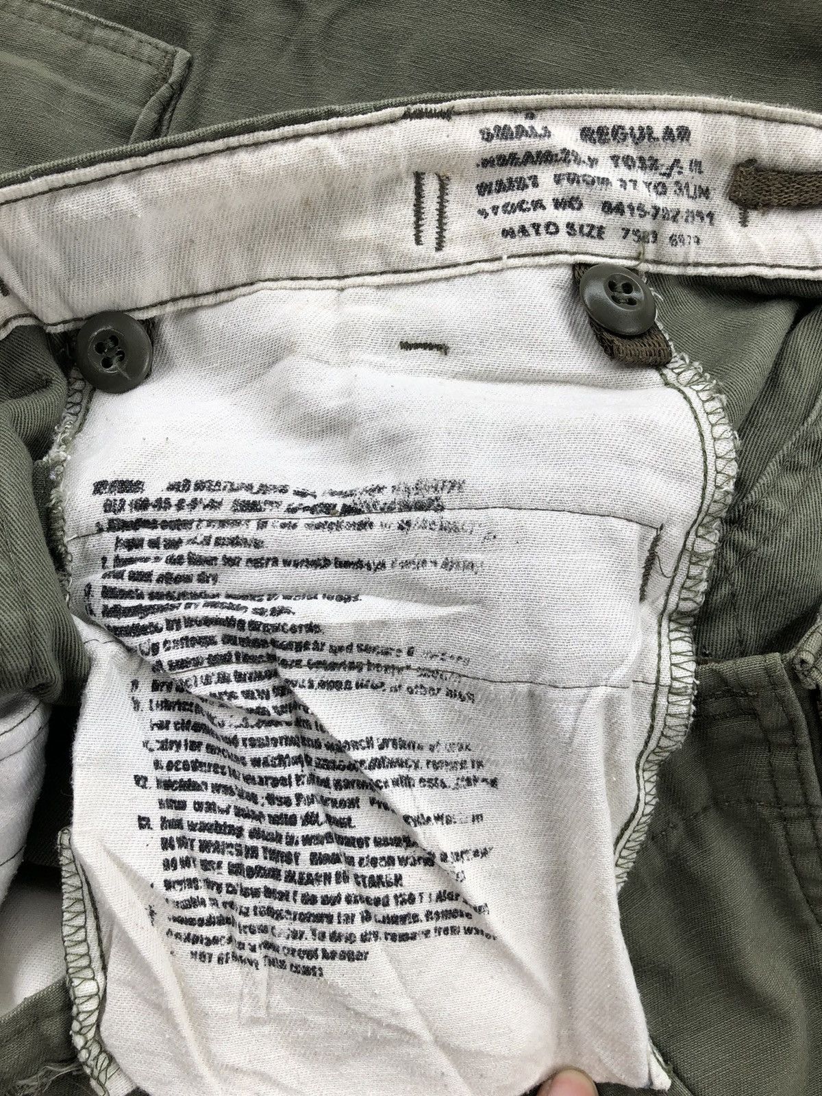 Vintage Vintage Army Cargo Pants Tactical Pocket Olive Size US 32 / EU 48 - 7 Thumbnail