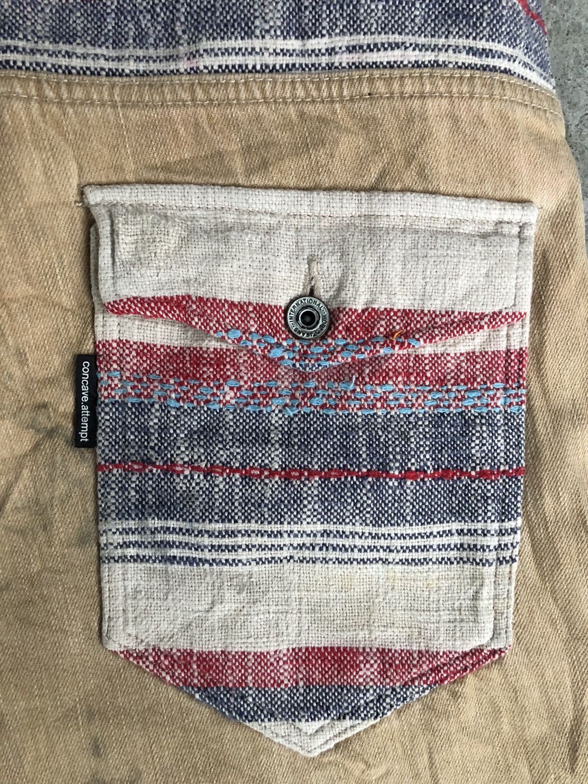 Japanese Brand Japanese Concave attempt Blanket Navajo Style Distressed Size US 33 - 14 Thumbnail