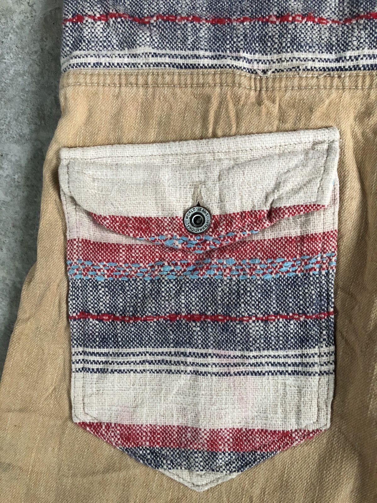 Japanese Brand Japanese Concave attempt Blanket Navajo Style Distressed Size US 33 - 13 Thumbnail