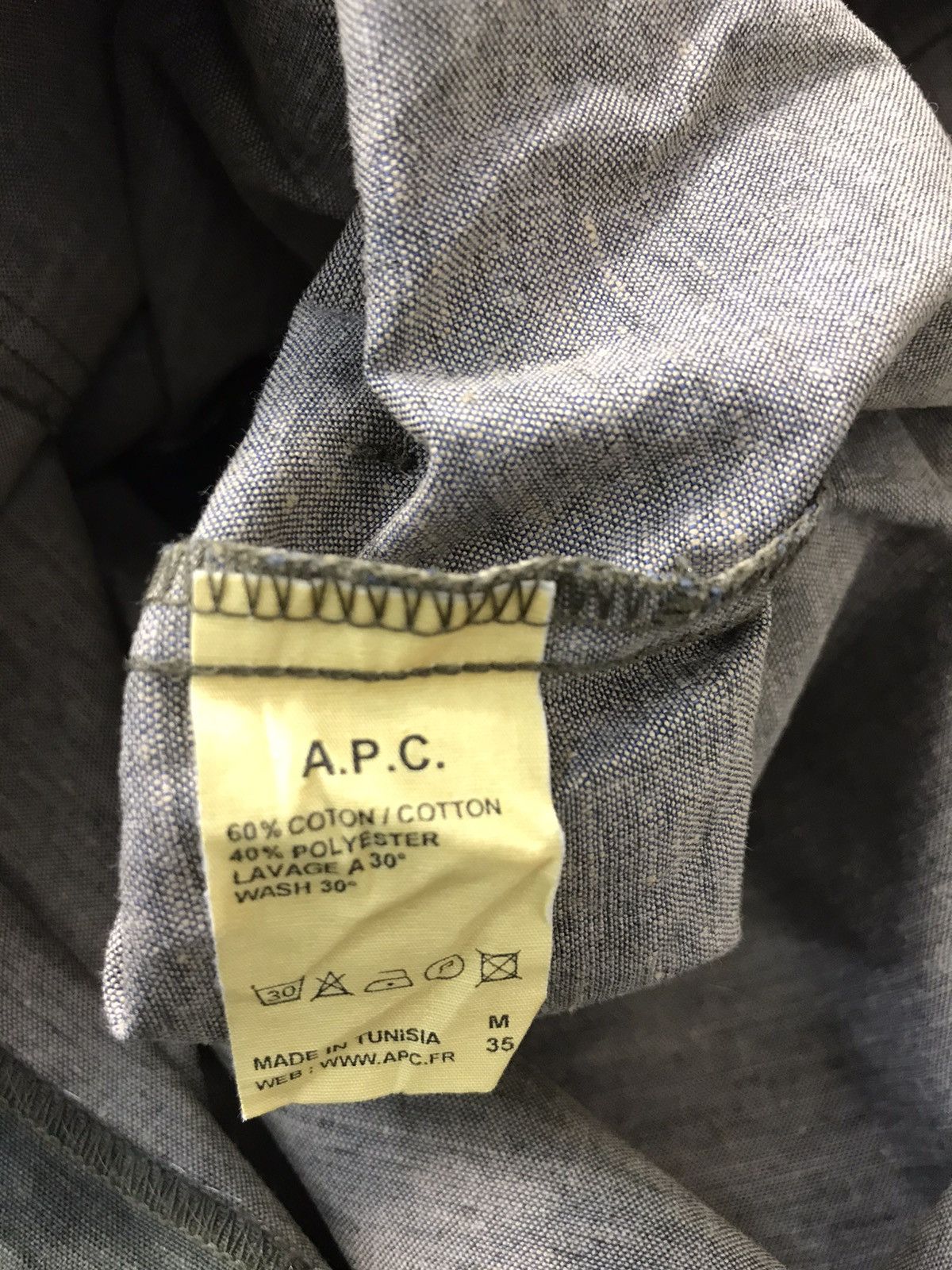 A.P.C. × Vintage A.P.C Luxury Denim Shirt Work Casual Parka K1064j Size S / US 4 / IT 40 - 7 Thumbnail