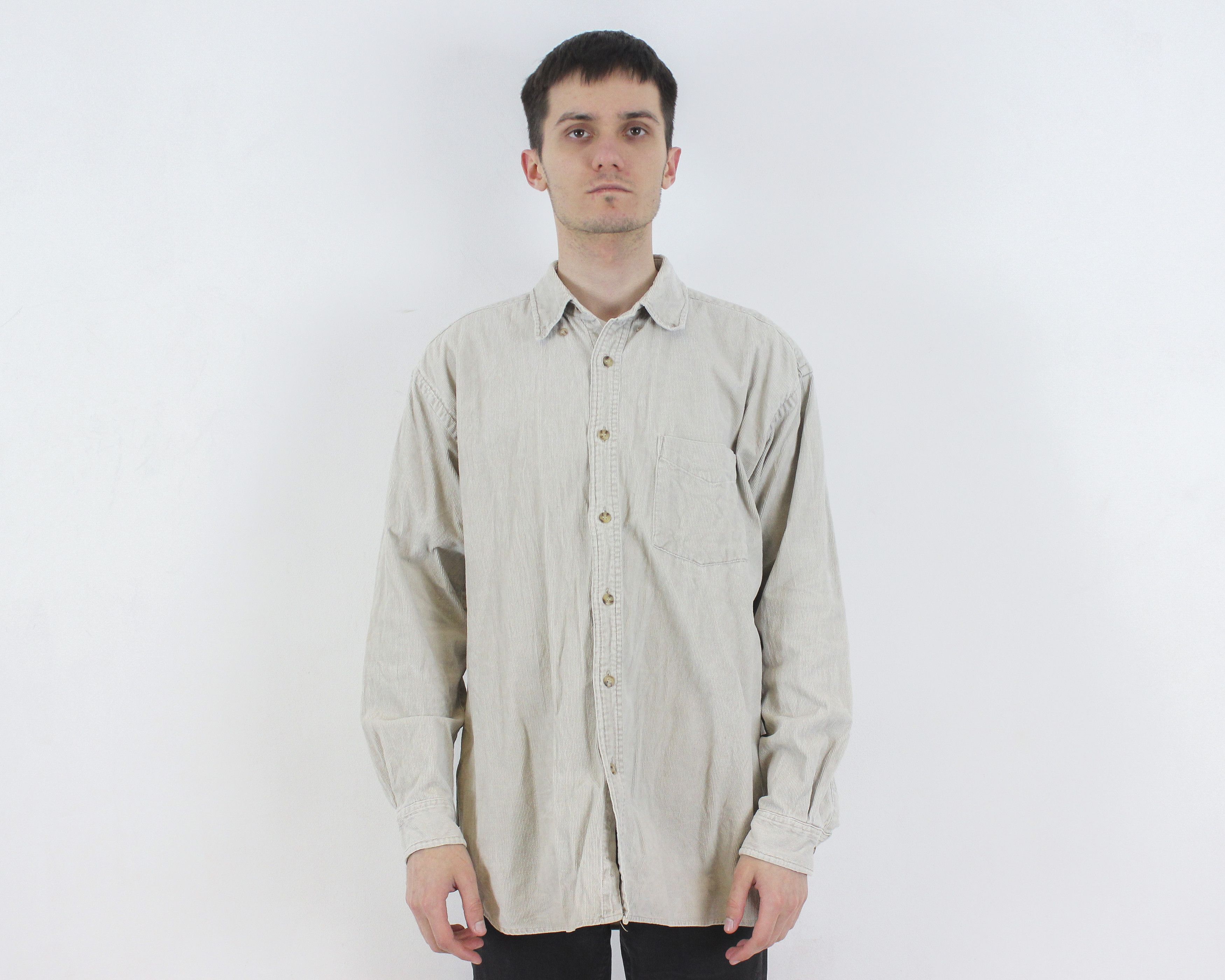 Tom Tailor Mens L Shirt Corduroy Soft Cotton Cords Long Sleeved Casual Size US L / EU 52-54 / 3 - 1 Thumbnail