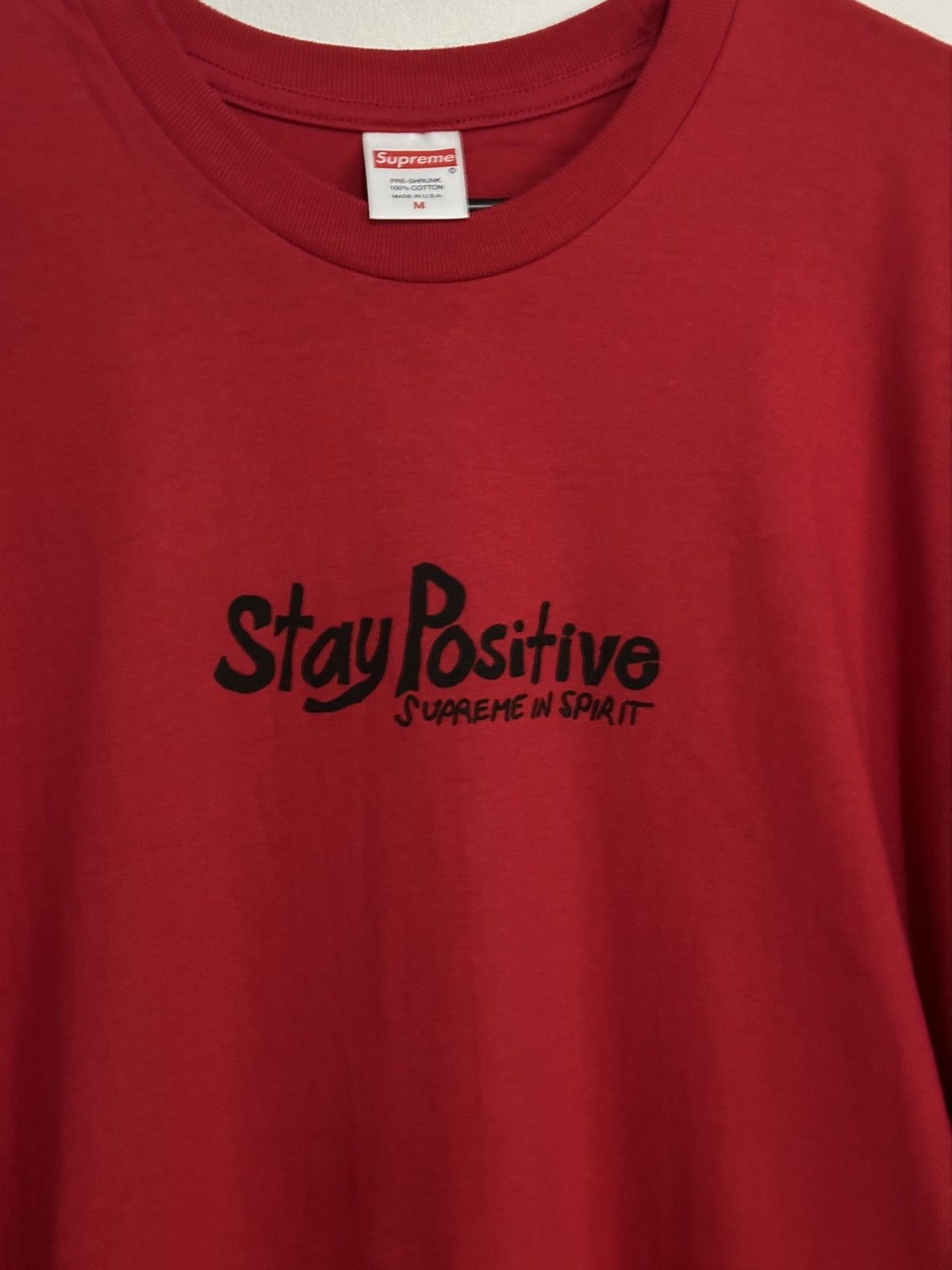 Supreme Supreme Stay Positive Tee Size US M / EU 48-50 / 2 - 2 Thumbnail