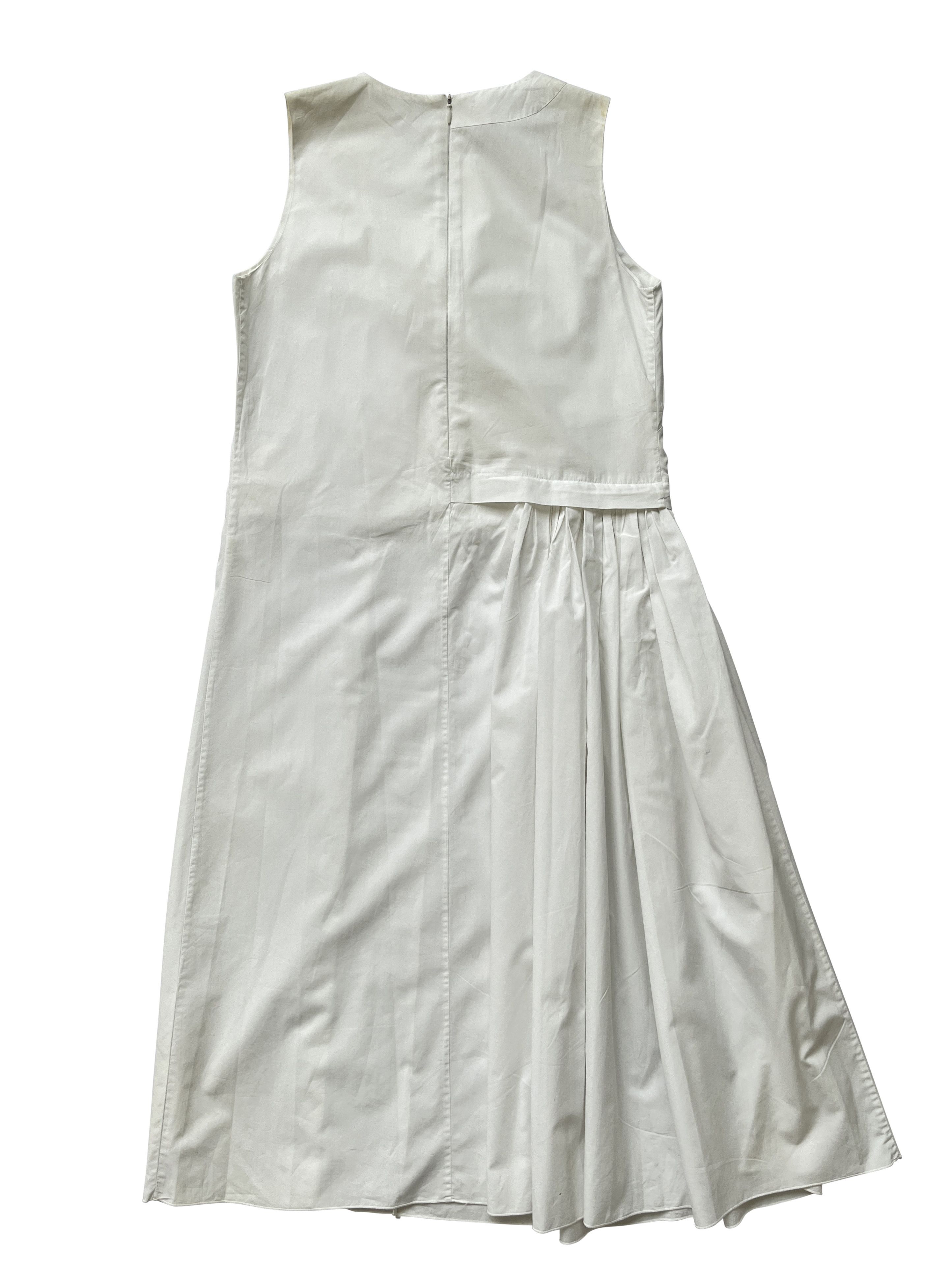 Dirk Van Saene ⚡️QUICK SALE⚡️Dirk Van Saene White Cotton Sleeveless Dress Size M / US 6-8 / IT 42-44 - 2 Thumbnail