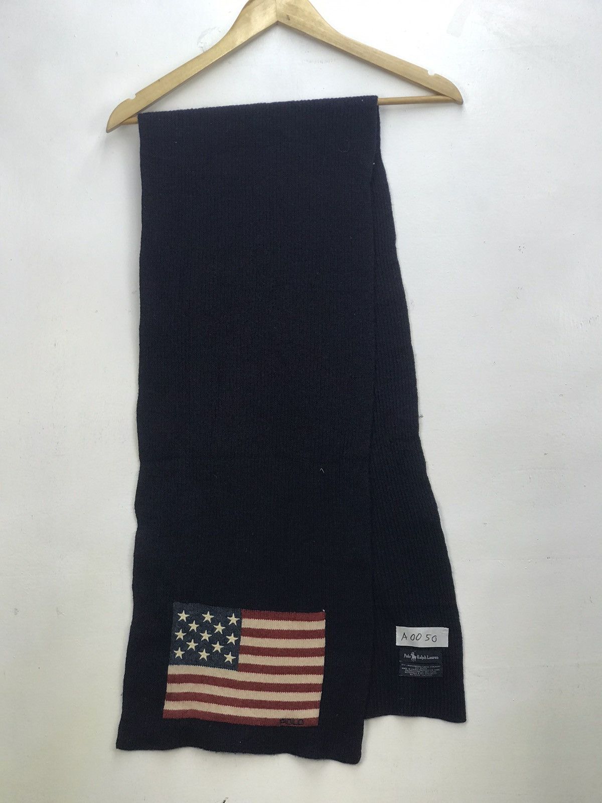 Polo Ralph Lauren Vintage Polo Ralph Lauren American Flag Logo Muffler Size ONE SIZE - 1 Thumbnail