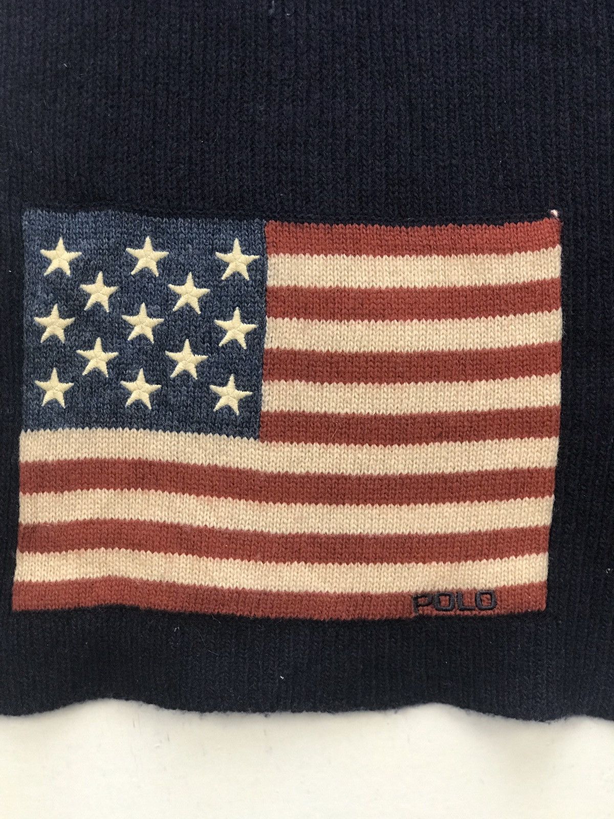 Polo Ralph Lauren Vintage Polo Ralph Lauren American Flag Logo Muffler Size ONE SIZE - 2 Thumbnail