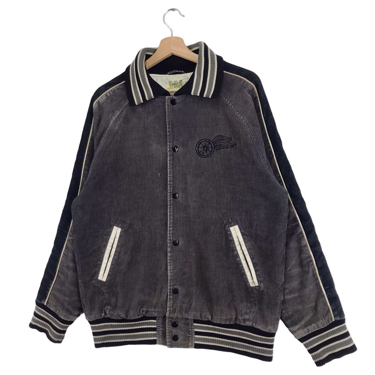 Vintage Metropolis Wheels Corduroy Varsity Jacket