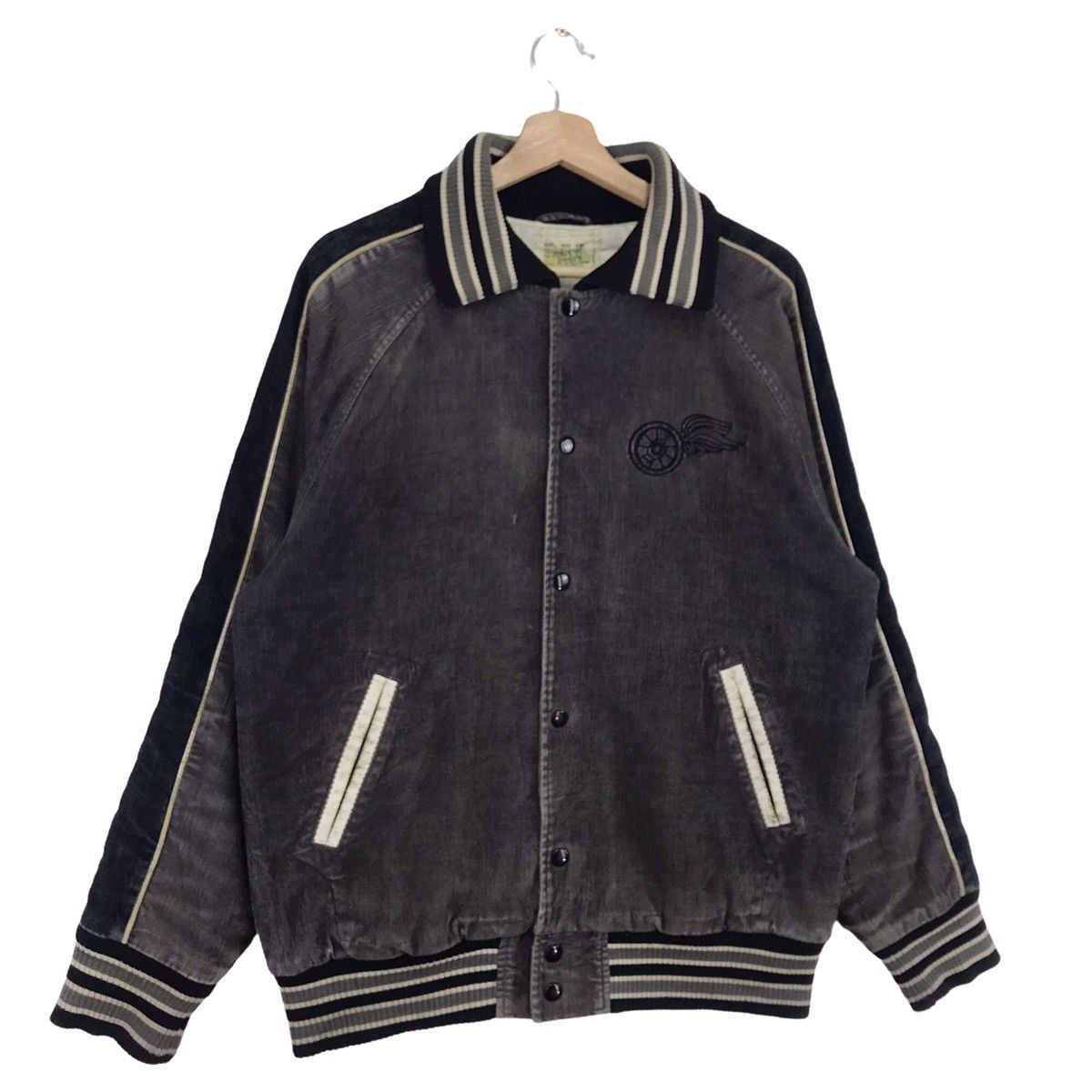 Vintage Metropolis Wheels Corduroy Varsity Jacket
