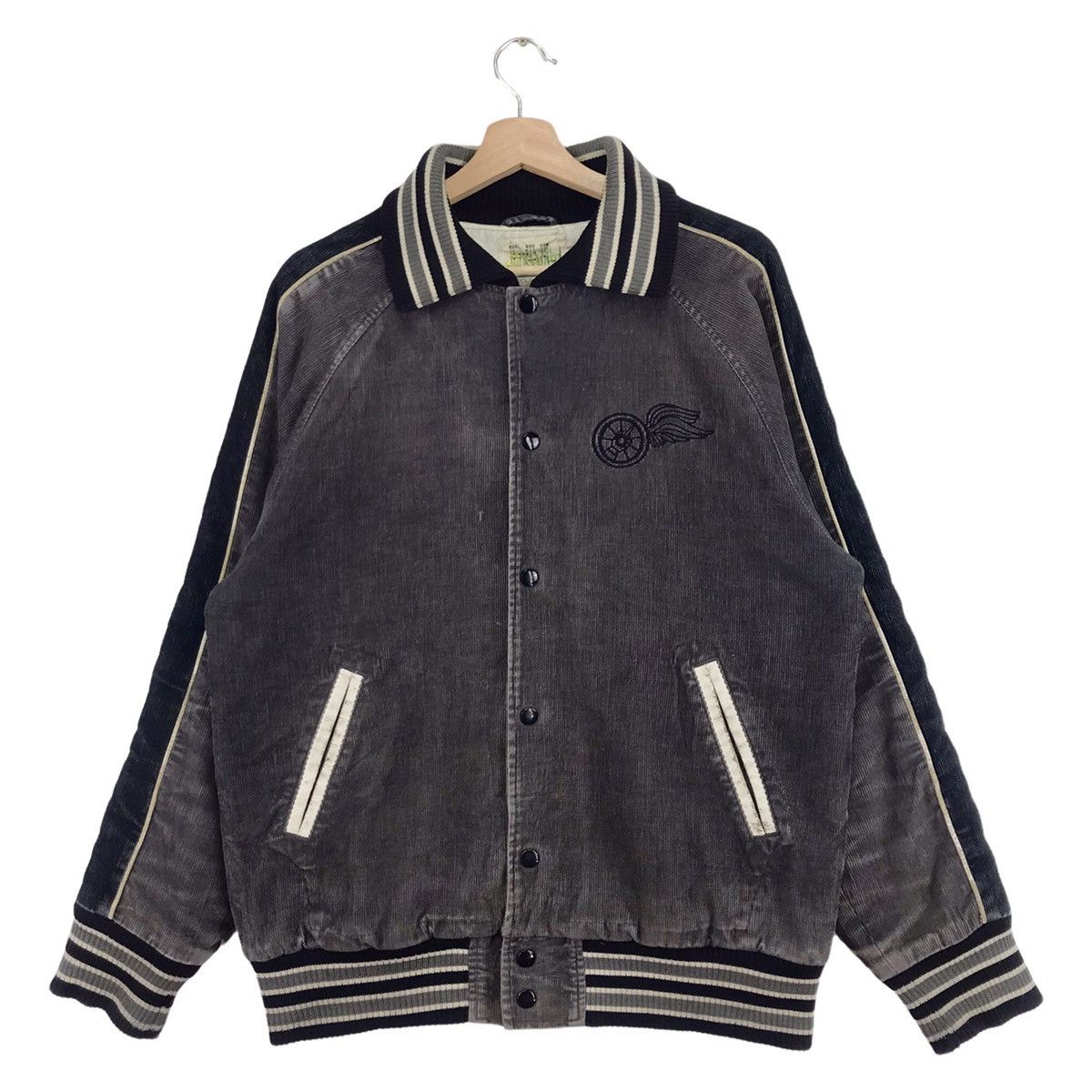 Vintage Metropolis Wheels Corduroy Varsity Jacket