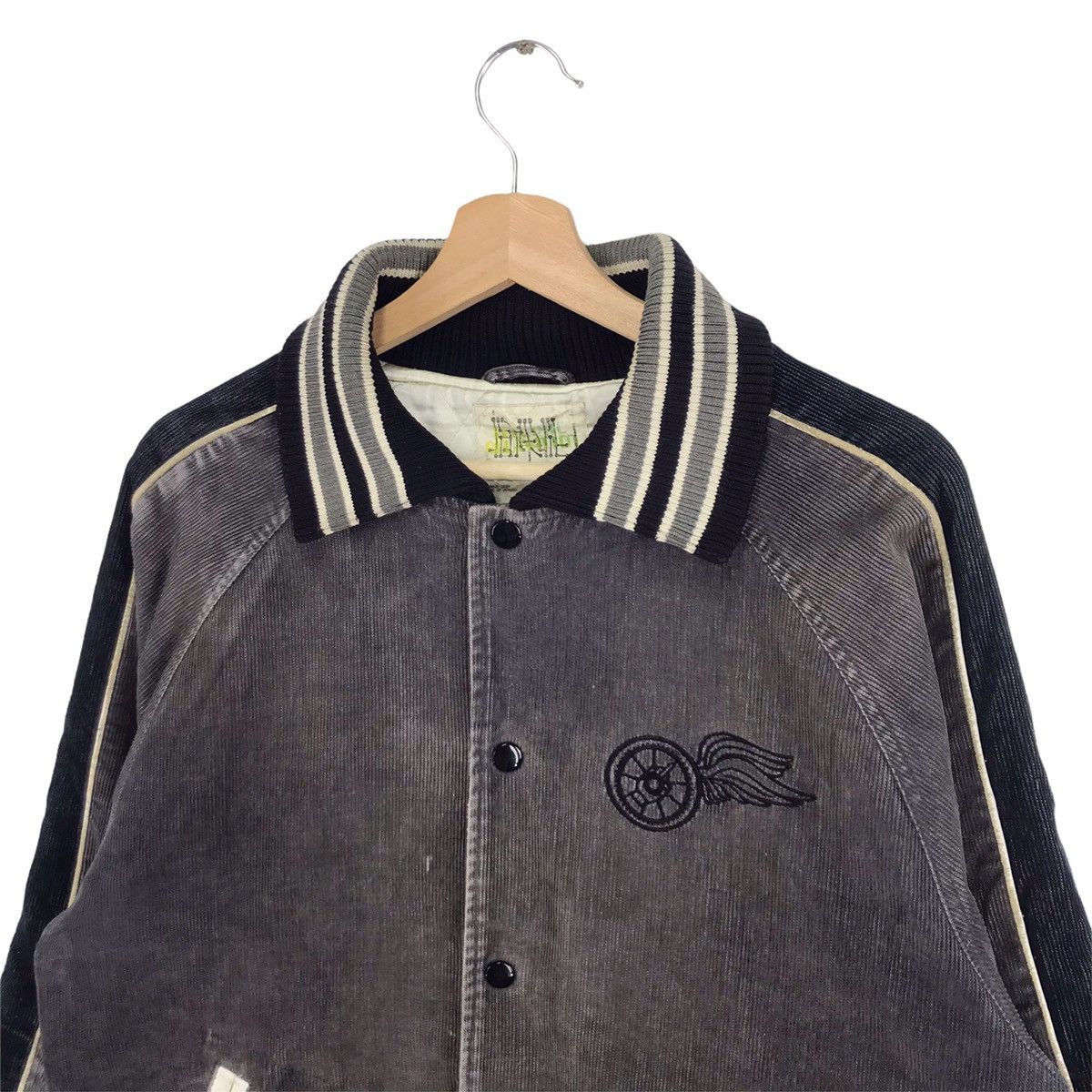 Vintage Metropolis Wheels Corduroy Varsity Jacket