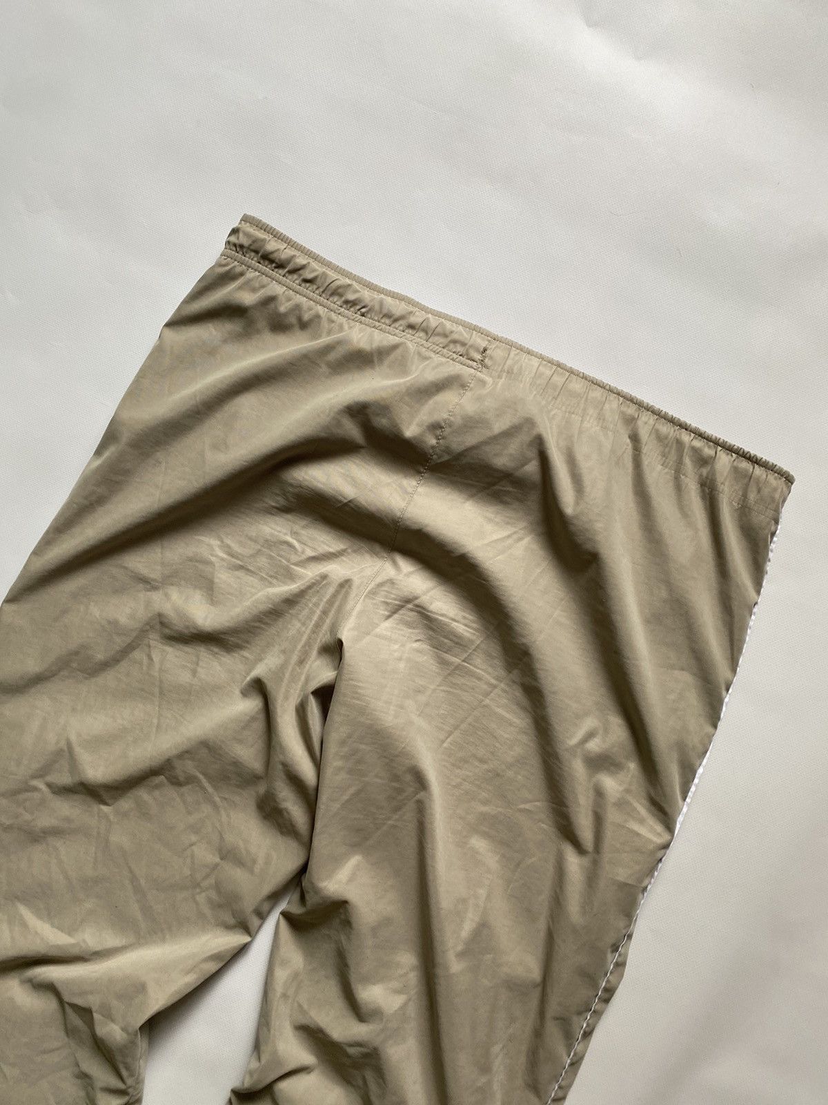 Nike × Vintage Vintage Nike Nylon Cream Sweatpants Y2K Drill Track Pants Size US 35 - 12 Thumbnail