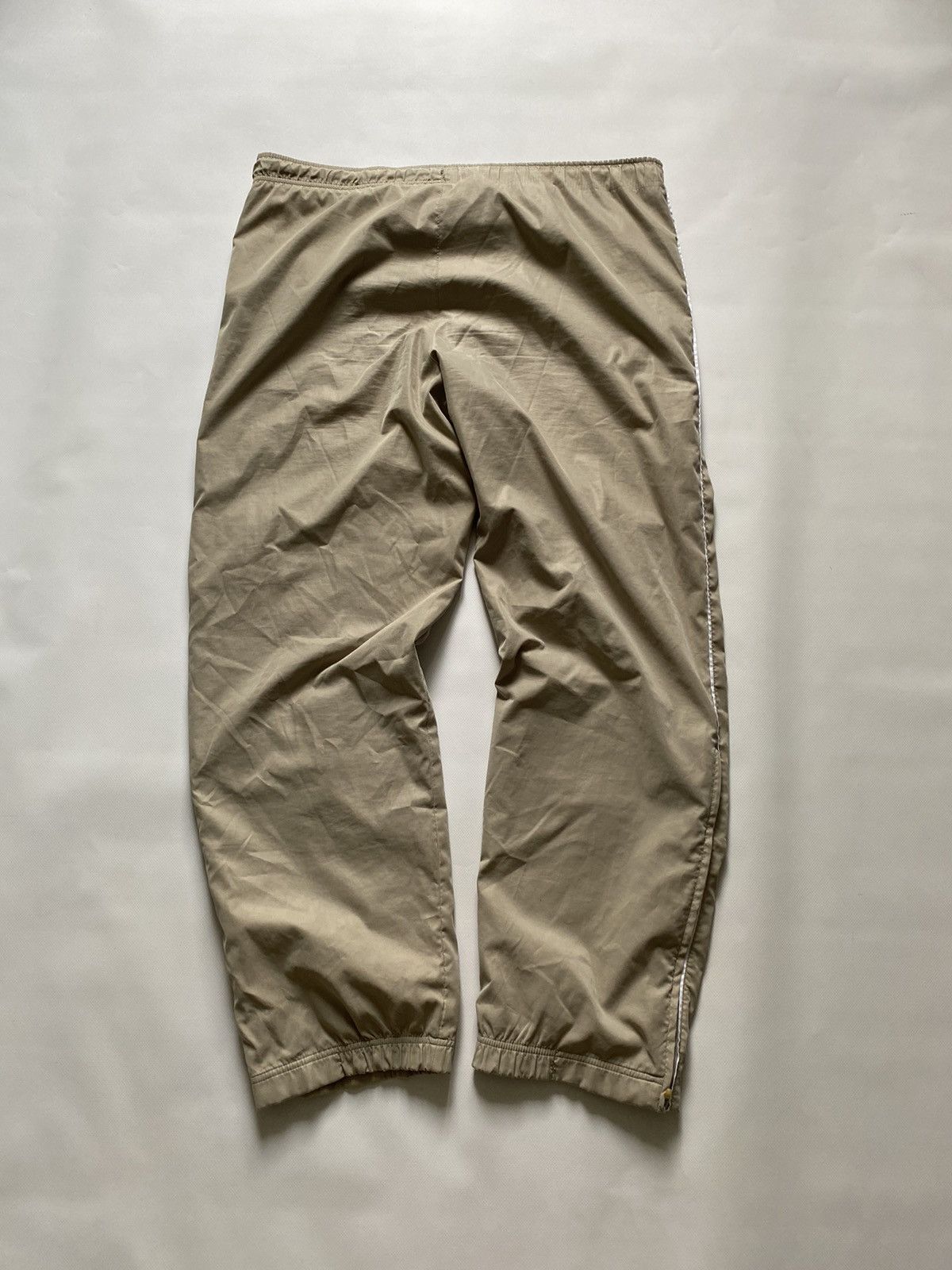 Nike × Vintage Vintage Nike Nylon Cream Sweatpants Y2K Drill Track Pants Size US 35 - 10 Thumbnail