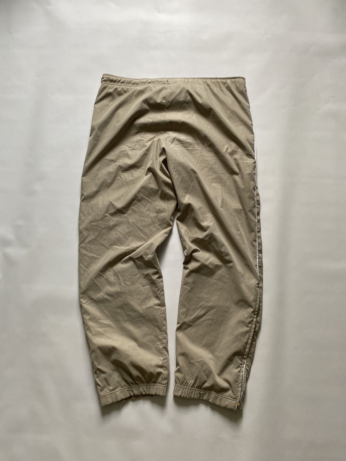 Nike × Vintage Vintage Nike Nylon Cream Sweatpants Y2K Drill Track Pants Size US 35 - 11 Thumbnail