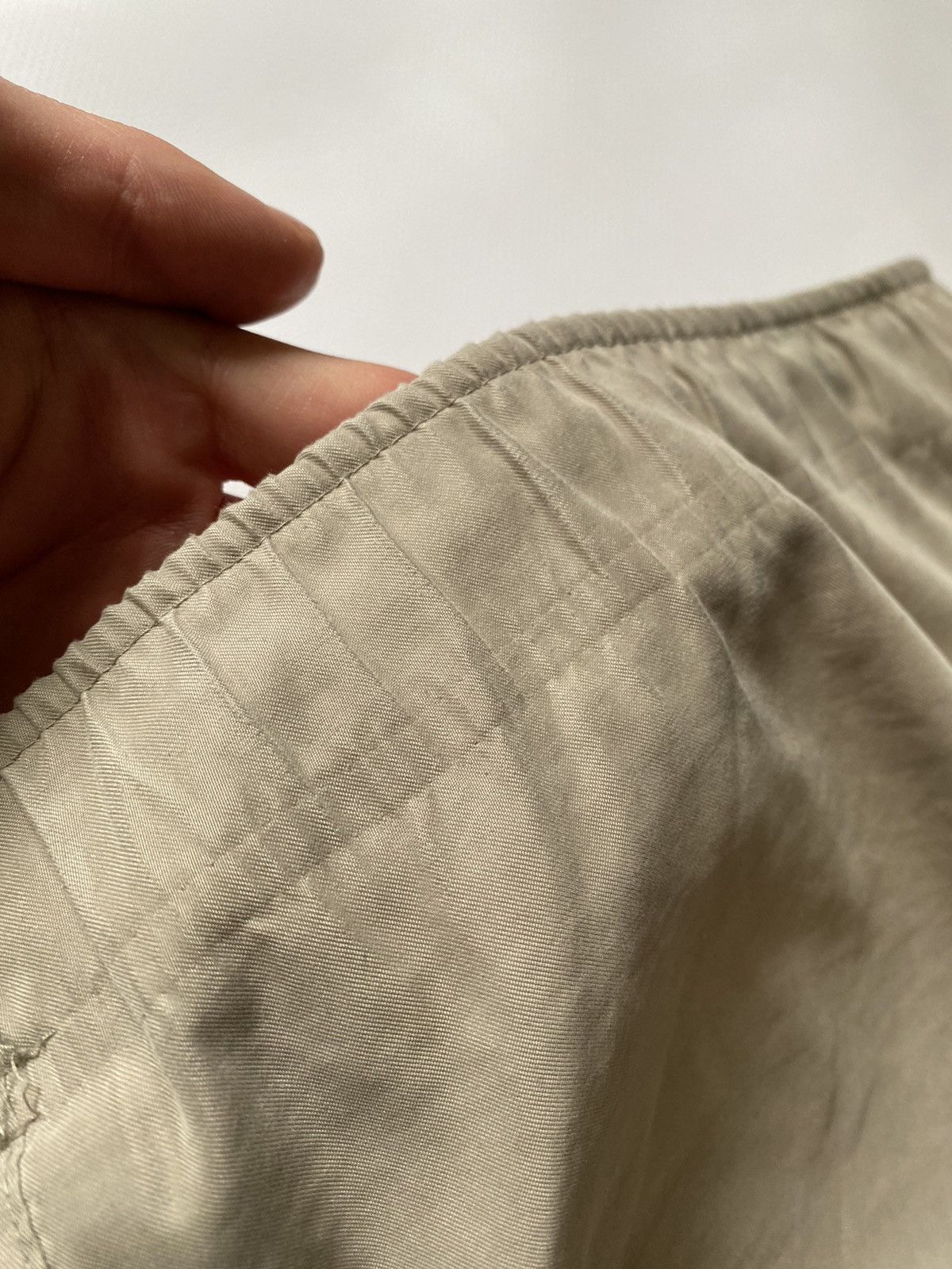 Nike × Vintage Vintage Nike Nylon Cream Sweatpants Y2K Drill Track Pants Size US 35 - 14 Thumbnail