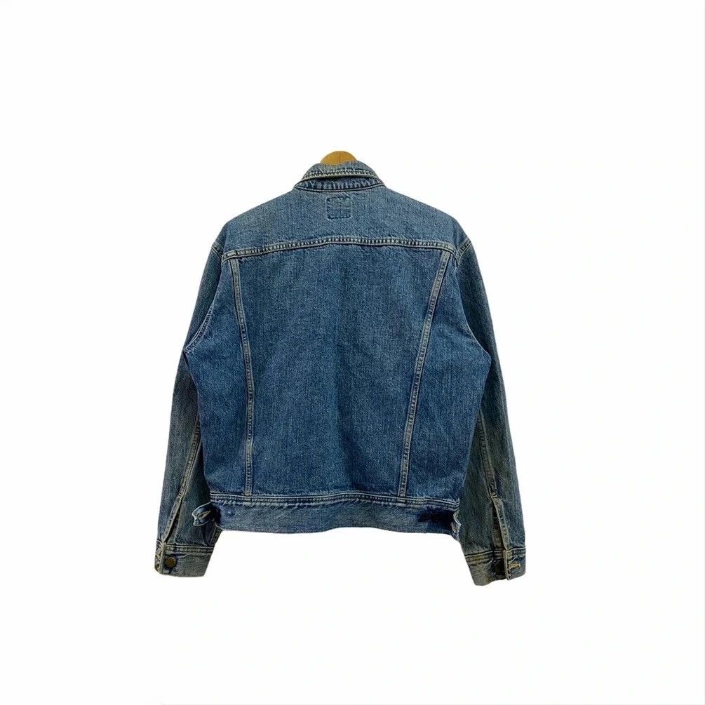 Japanese Brand LEE RIDER DISTRESSED DENIM FADDED VINTAGE JACKET Size US S / EU 44-46 / 1 - 3 Thumbnail