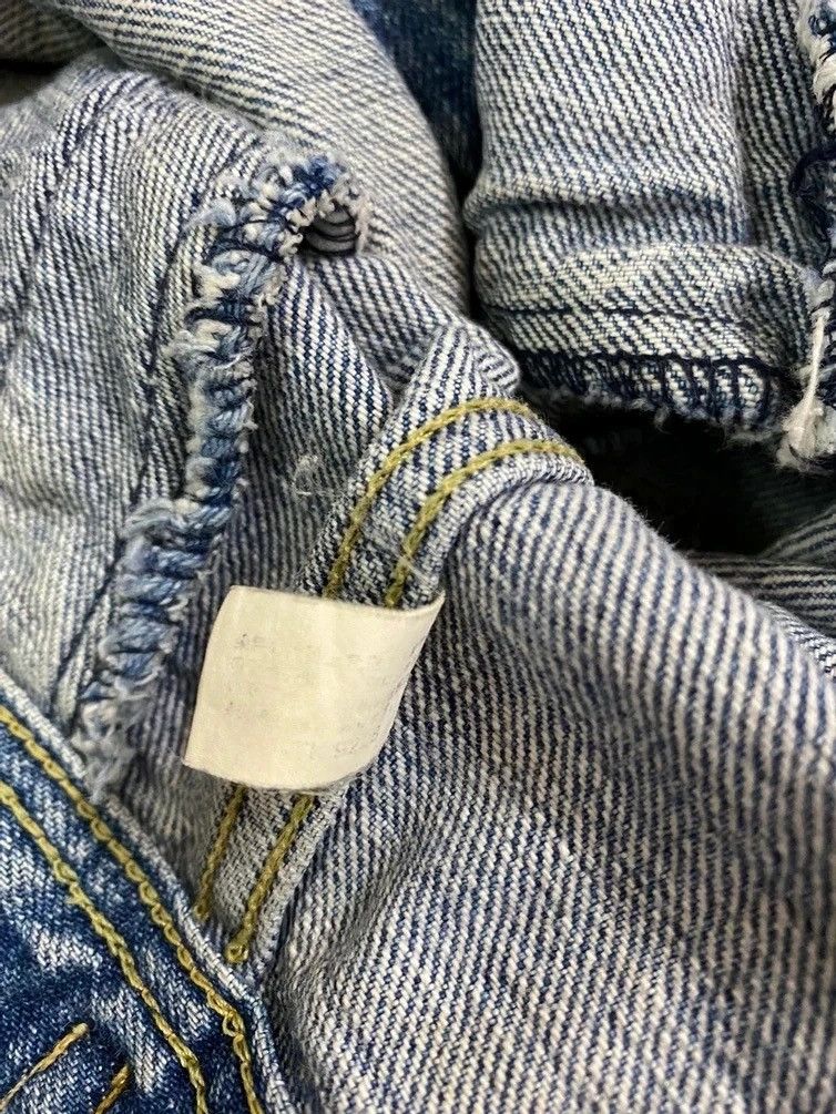 Japanese Brand LEE RIDER DISTRESSED DENIM FADDED VINTAGE JACKET Size US S / EU 44-46 / 1 - 13 Thumbnail