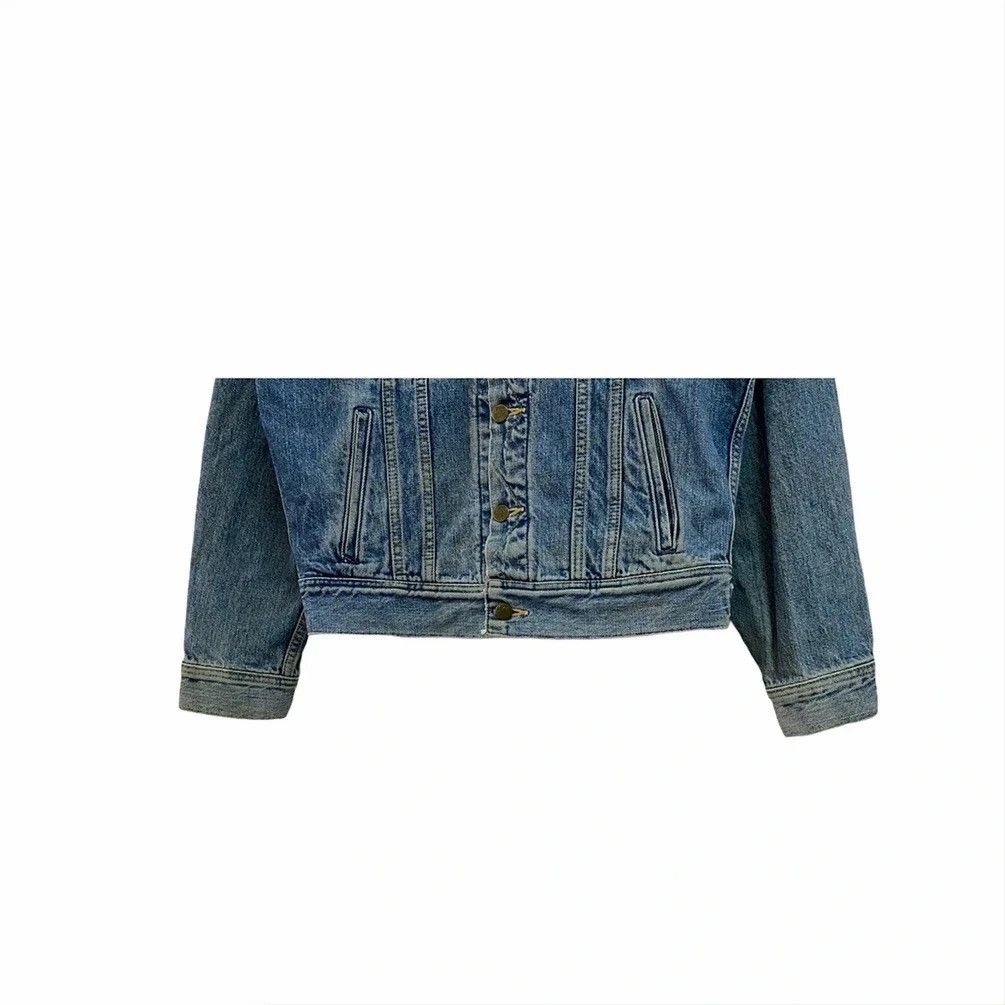 Japanese Brand LEE RIDER DISTRESSED DENIM FADDED VINTAGE JACKET Size US S / EU 44-46 / 1 - 7 Thumbnail