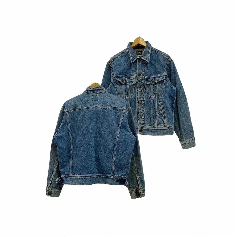 Japanese Brand LEE RIDER DISTRESSED DENIM FADDED VINTAGE JACKET Size US S / EU 44-46 / 1 - 1 Thumbnail