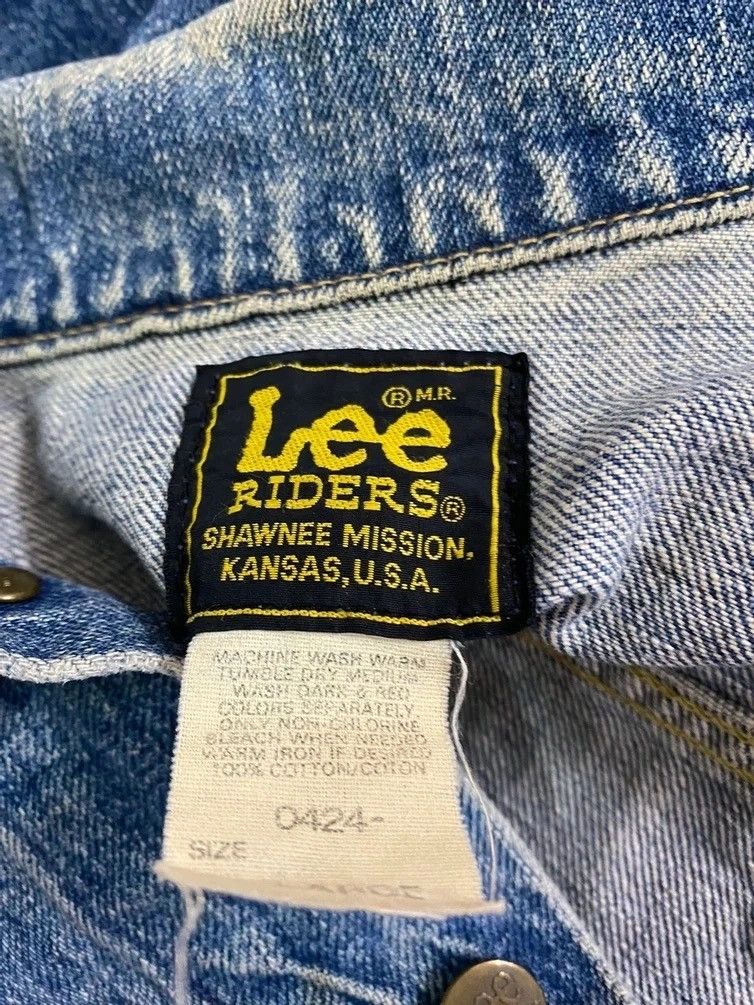 Japanese Brand LEE RIDER DISTRESSED DENIM FADDED VINTAGE JACKET Size US S / EU 44-46 / 1 - 10 Thumbnail