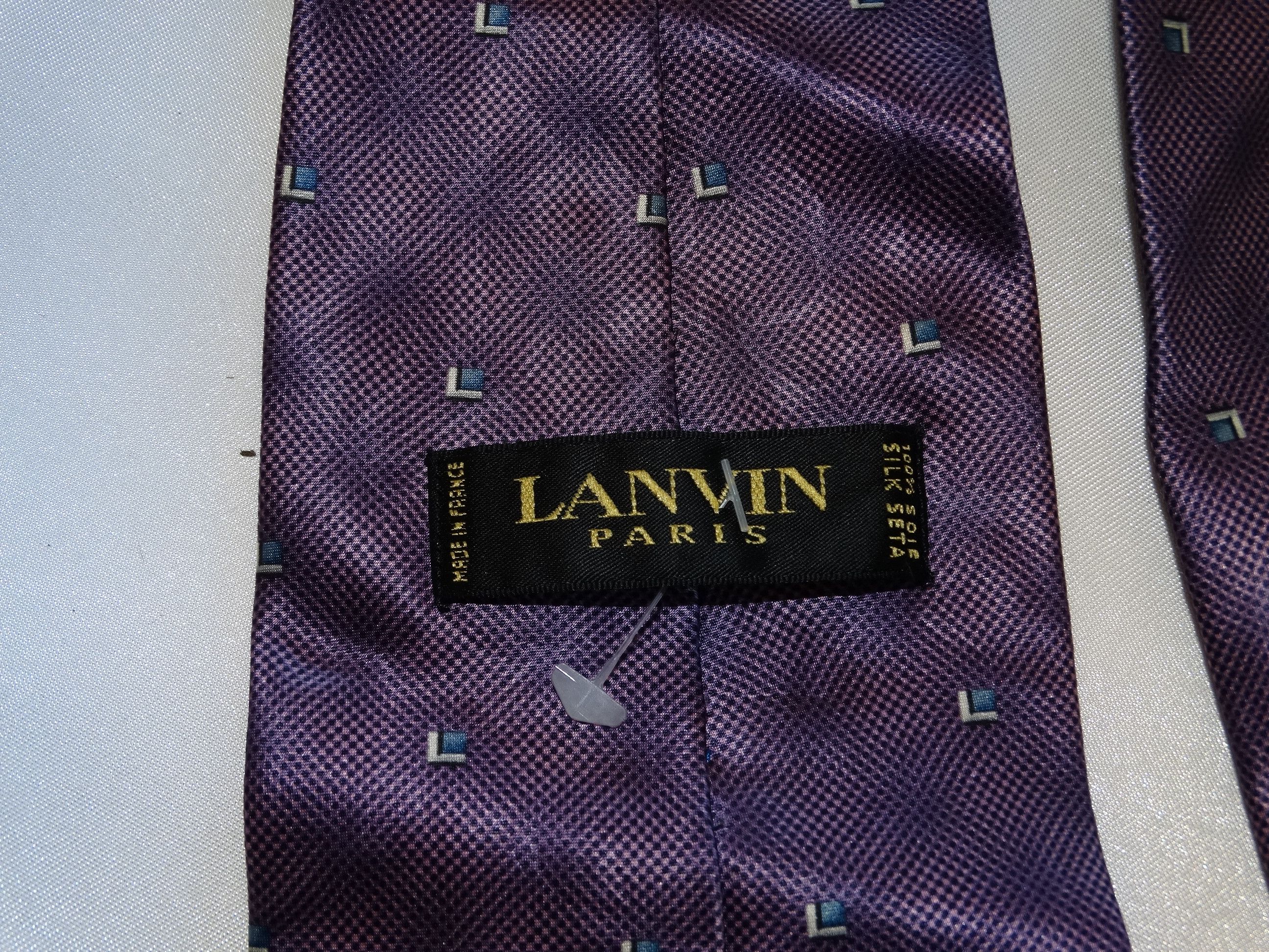 Lanvin T15 Lanvin L signature monogram tie silk lakers style Size ONE SIZE - 3 Thumbnail