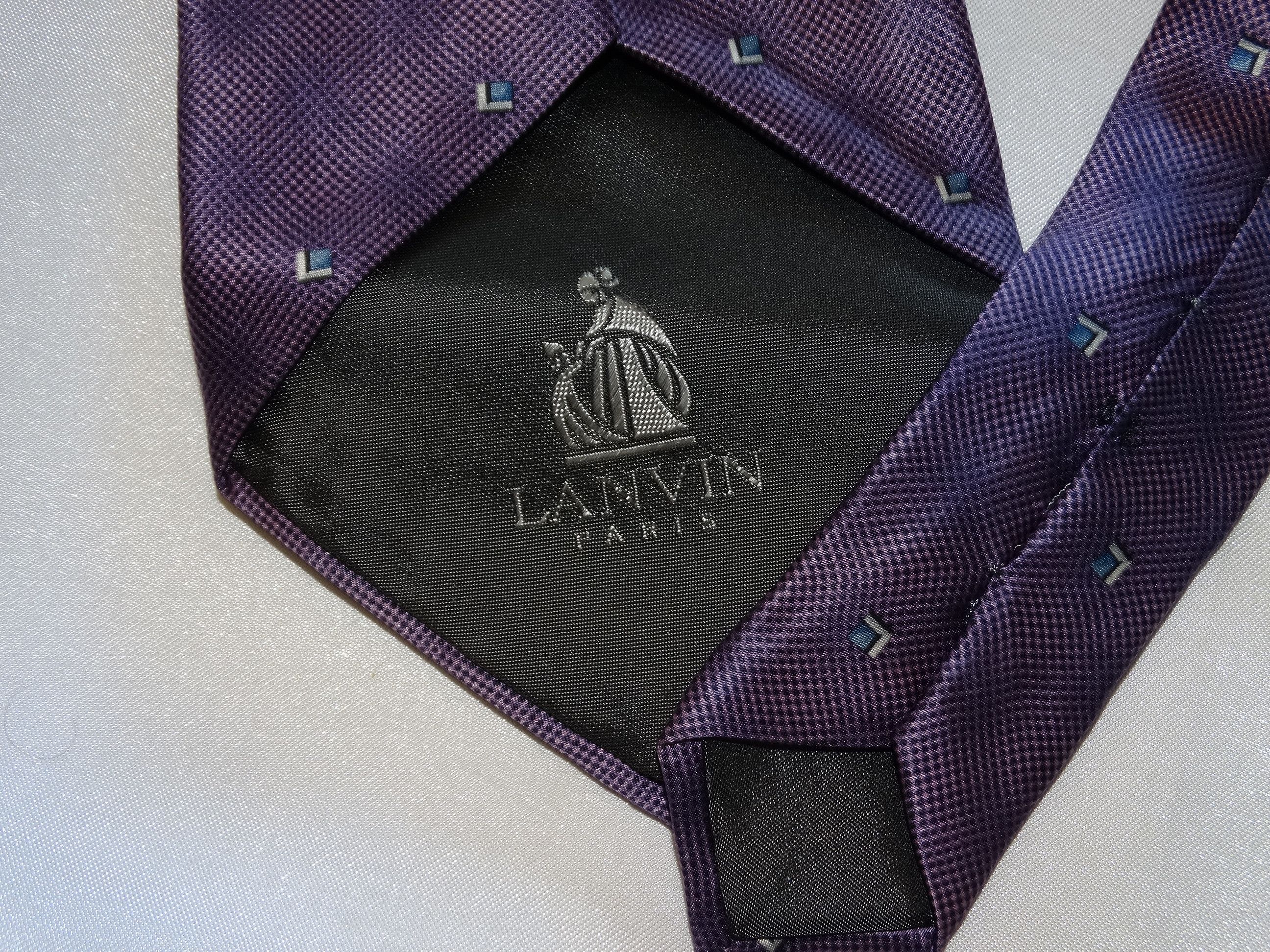 Lanvin T15 Lanvin L signature monogram tie silk lakers style Size ONE SIZE - 2 Thumbnail