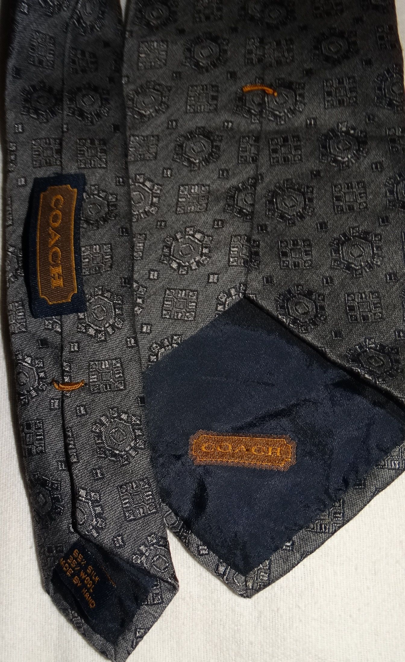 Coach T3 Coach mayas monogram canvas logo tie made Italy silk Size ONE SIZE - 2 Thumbnail