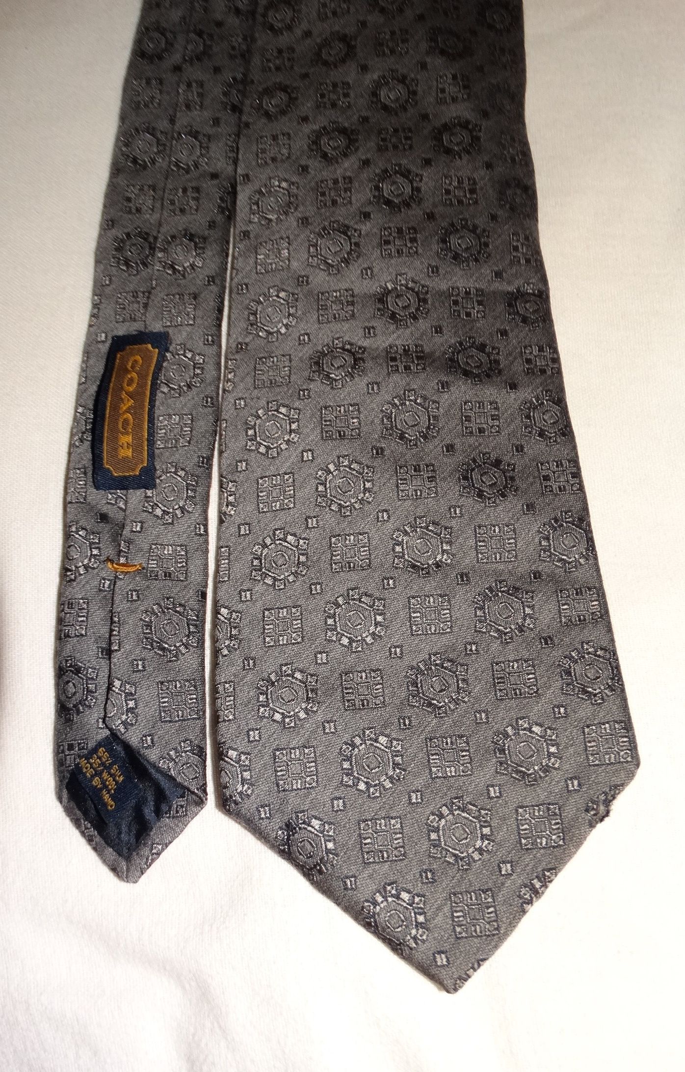 Coach T3 Coach mayas monogram canvas logo tie made Italy silk Size ONE SIZE - 4 Thumbnail