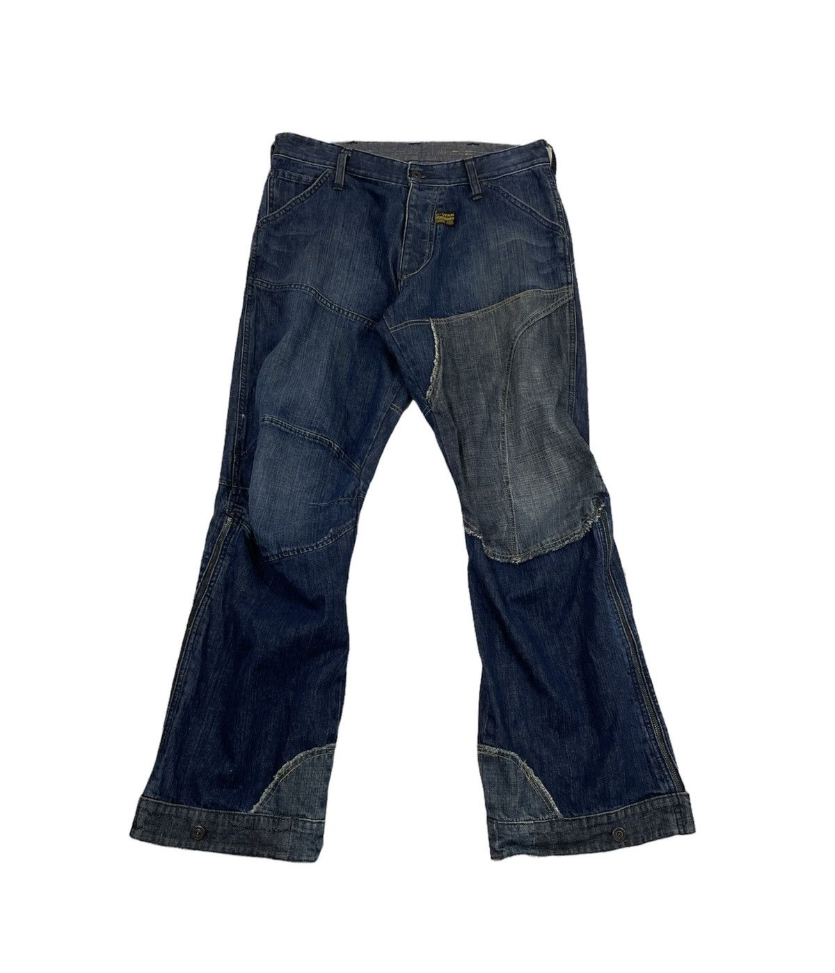 G-Star GSR Patchworks Flare Jeans Kapital Style Size US 34 / EU 50 - 1 Thumbnail
