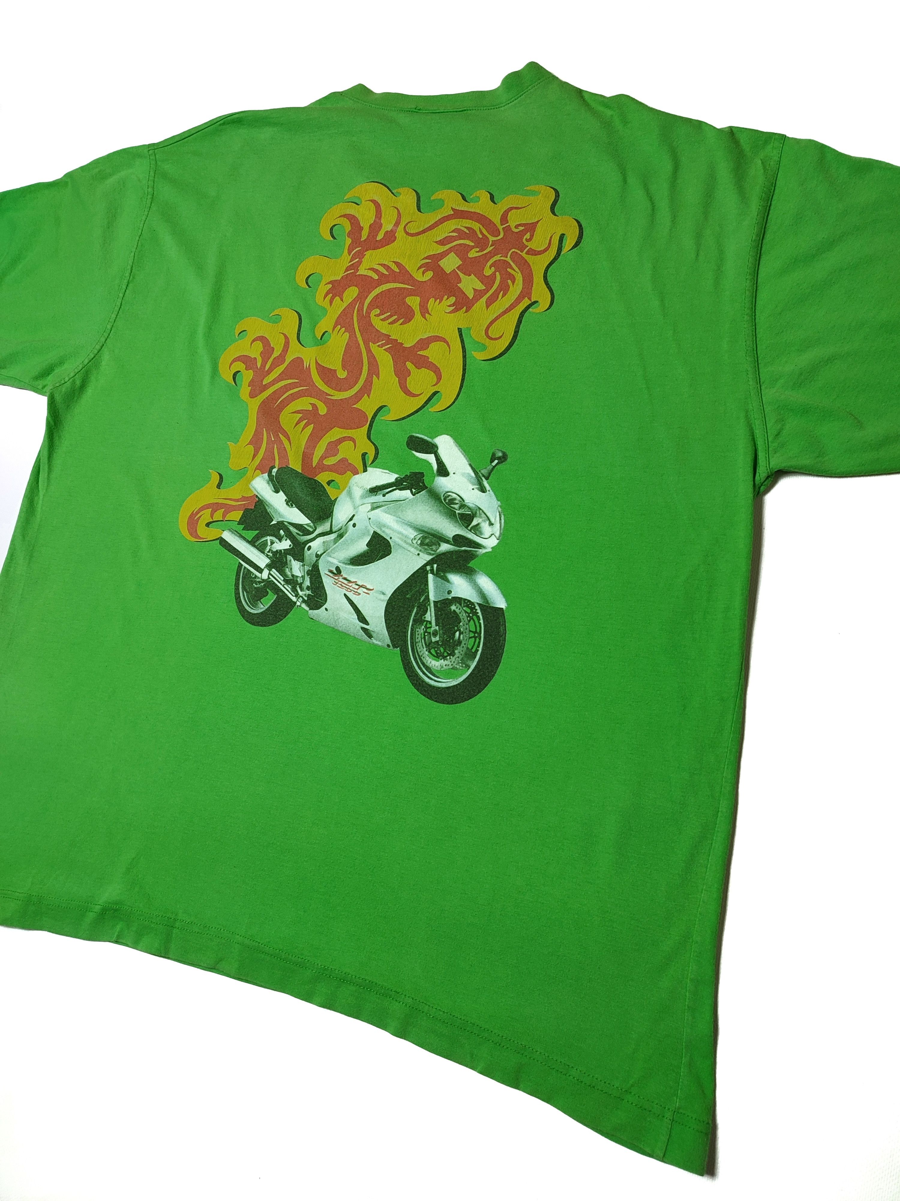 Japanese Brand Vintage Kawasaki 2002 Motorcycle T shirt Size US XL / EU 56 / 4 - 1 Thumbnail