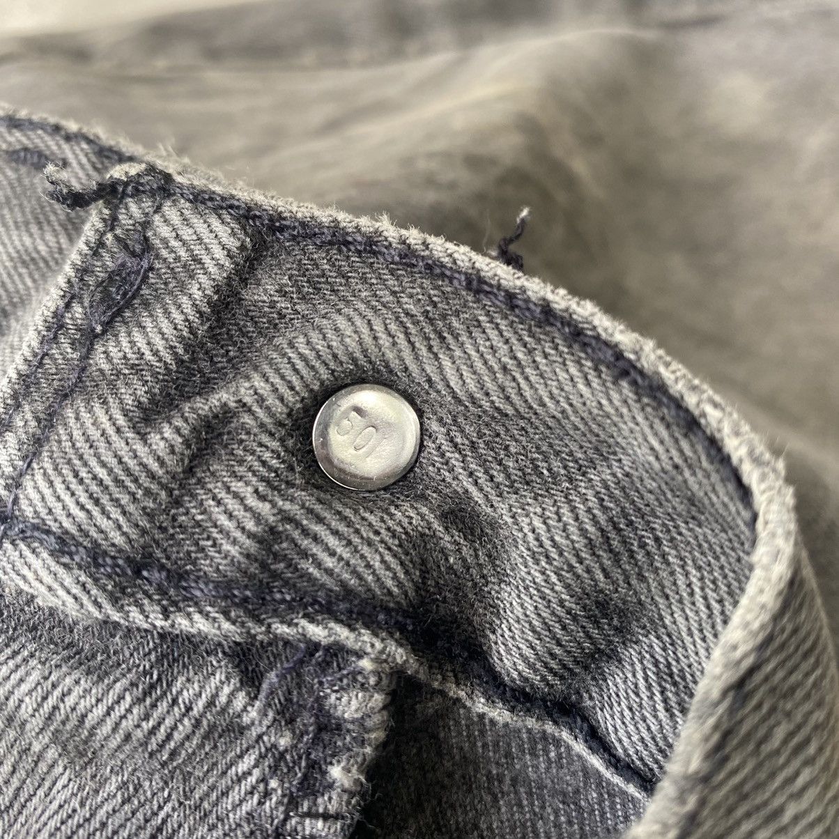 Levi's × Vintage Vintage 90s Levis 501 faded black distressed denim Size US 34 / EU 50 - 14 Thumbnail