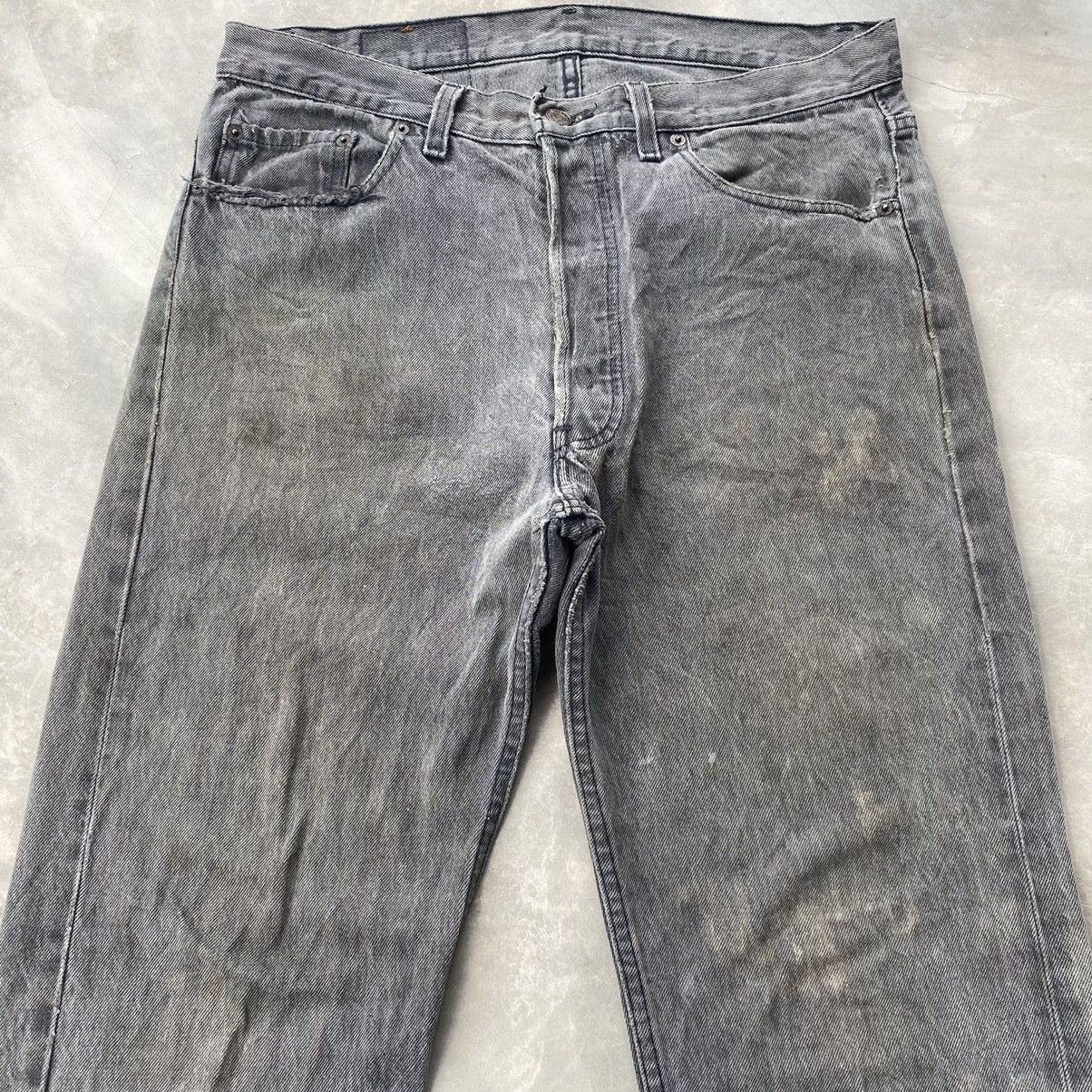 Levi's × Vintage Vintage 90s Levis 501 faded black distressed denim Size US 34 / EU 50 - 11 Thumbnail