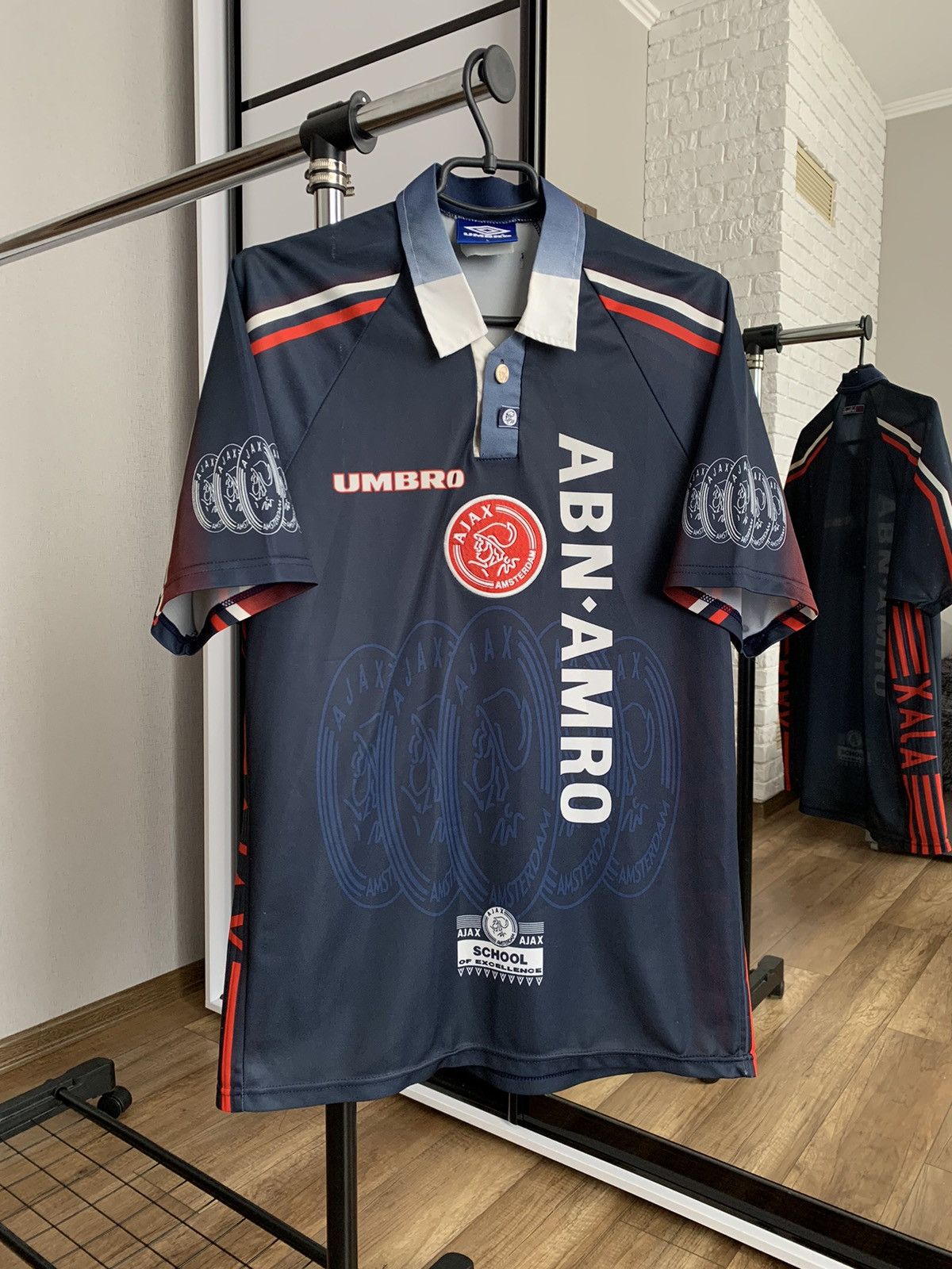 1997/1998 Ajax Umbro Away Retro Soccer Jersey Vintage