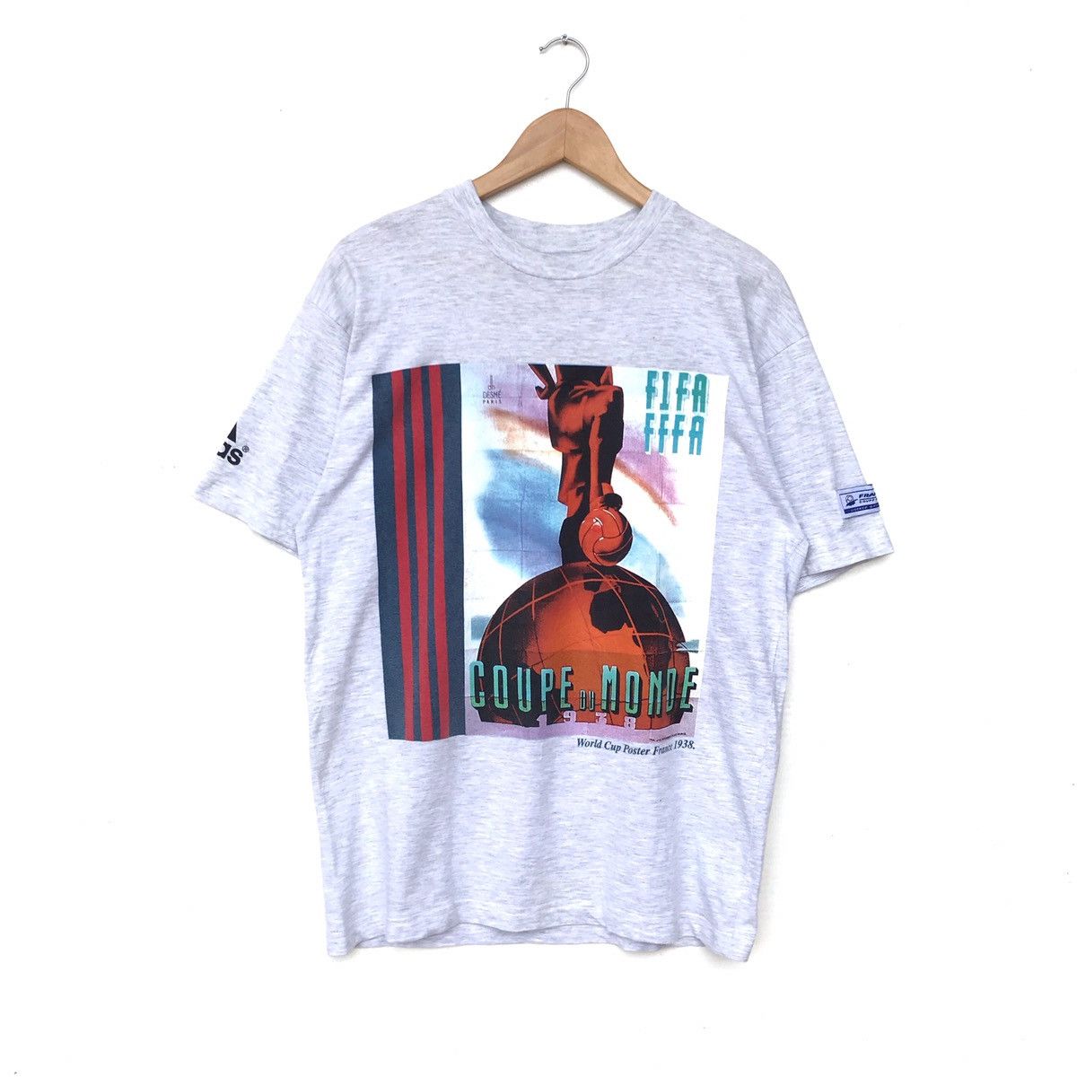 Adidas × Vintage Rare 1938 World cup poster 1938 history by adidas Size US M / EU 48-50 / 2 - 2 Thumbnail