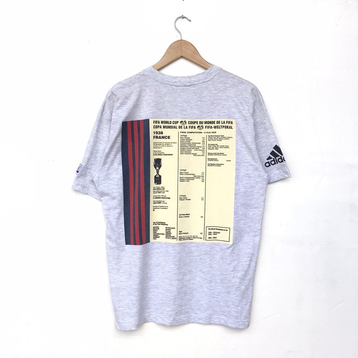 Adidas × Vintage Rare 1938 World cup poster 1938 history by adidas Size US M / EU 48-50 / 2 - 6 Thumbnail