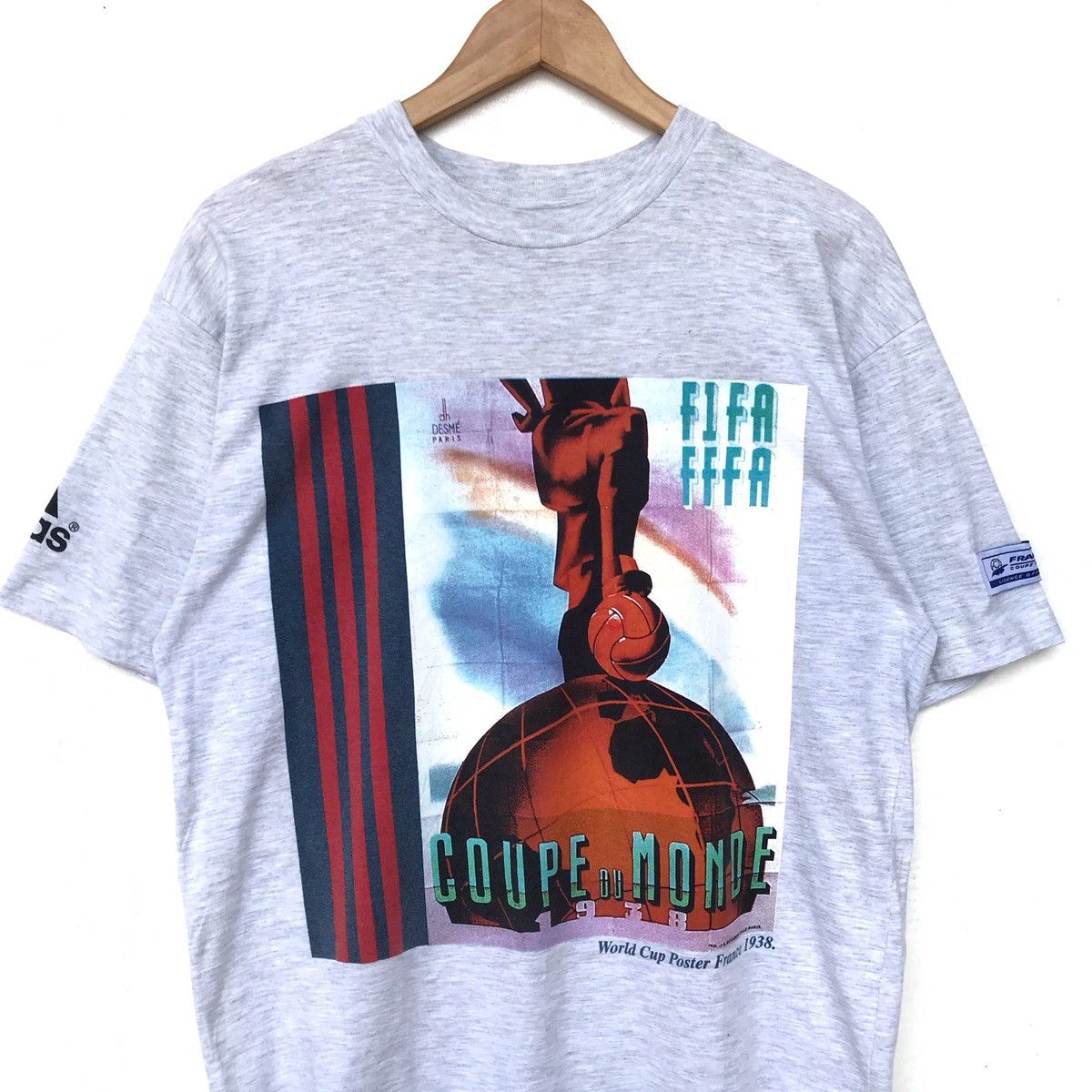 Adidas × Vintage Rare 1938 World cup poster 1938 history by adidas Size US M / EU 48-50 / 2 - 1 Thumbnail
