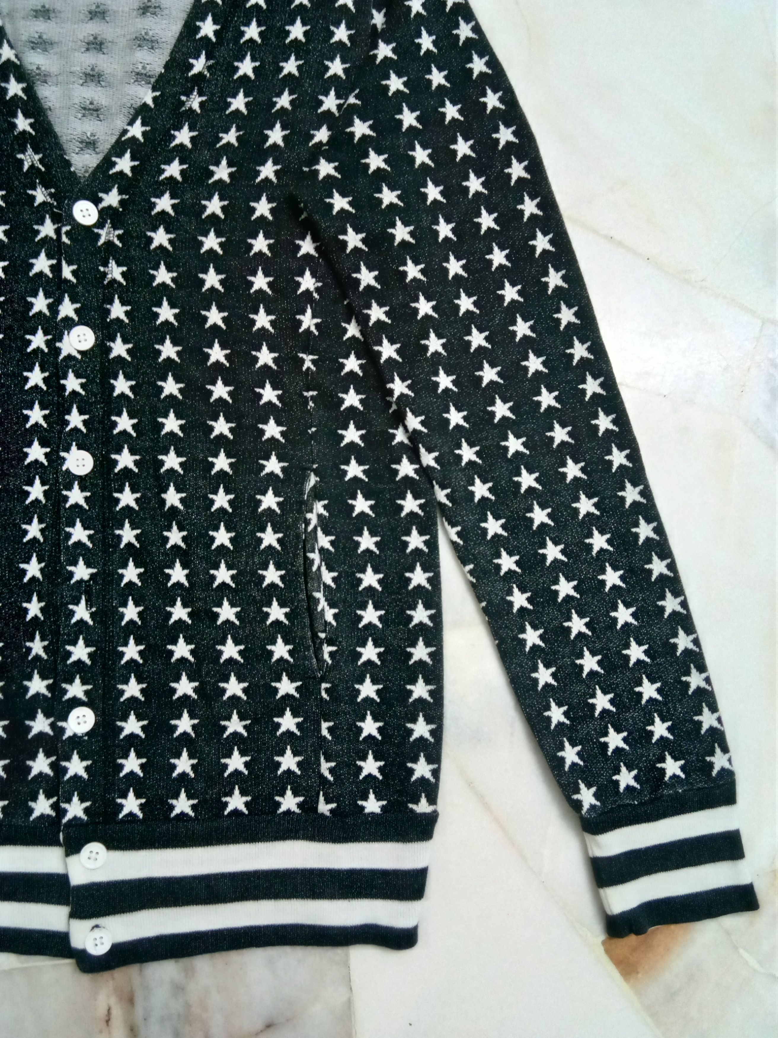 Lad Musician Lad Musician Intarsia knitting star cardigan shirt Size US S / EU 44-46 / 1 - 7 Thumbnail