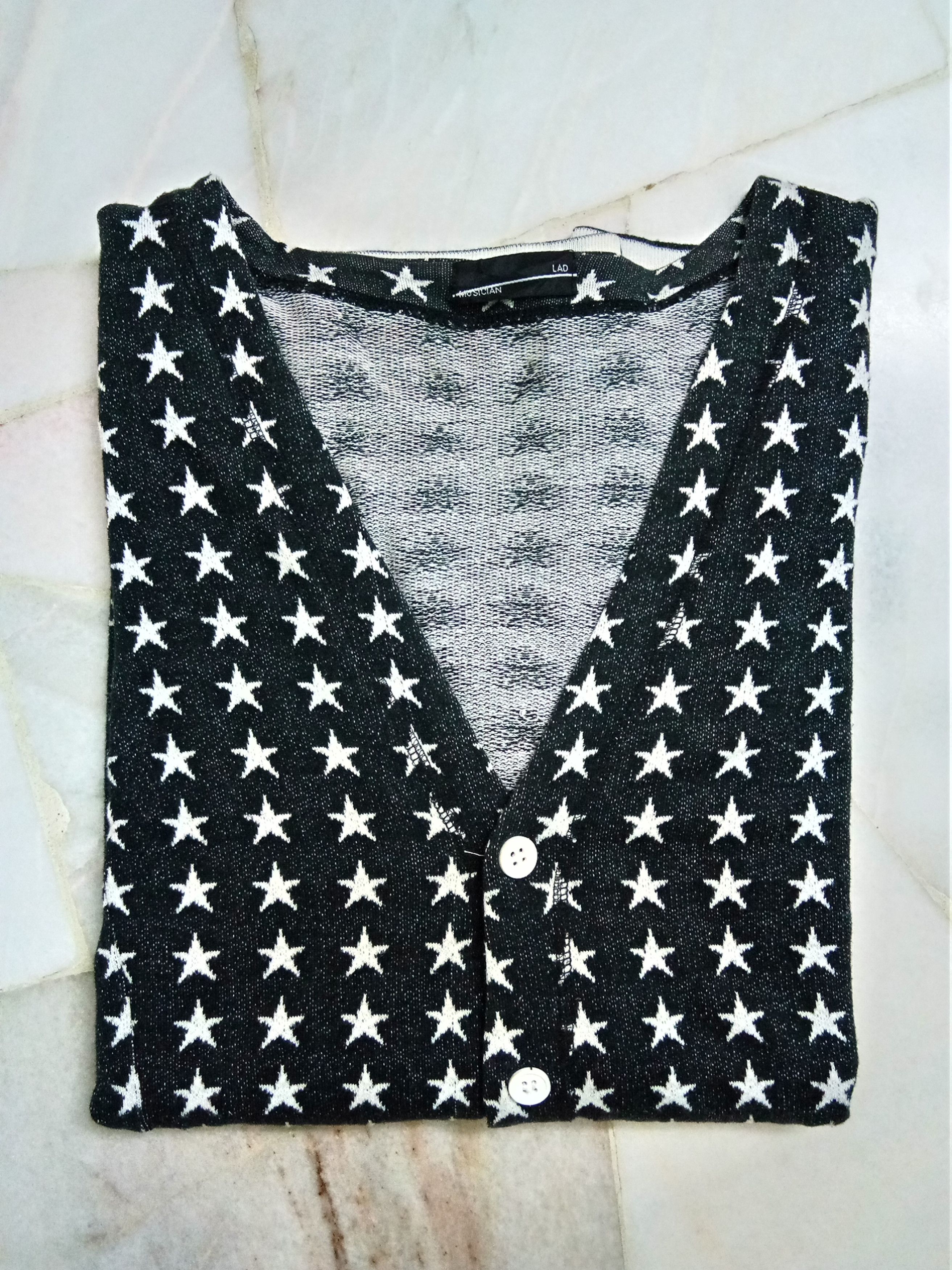Lad Musician Lad Musician Intarsia knitting star cardigan shirt Size US S / EU 44-46 / 1 - 9 Thumbnail