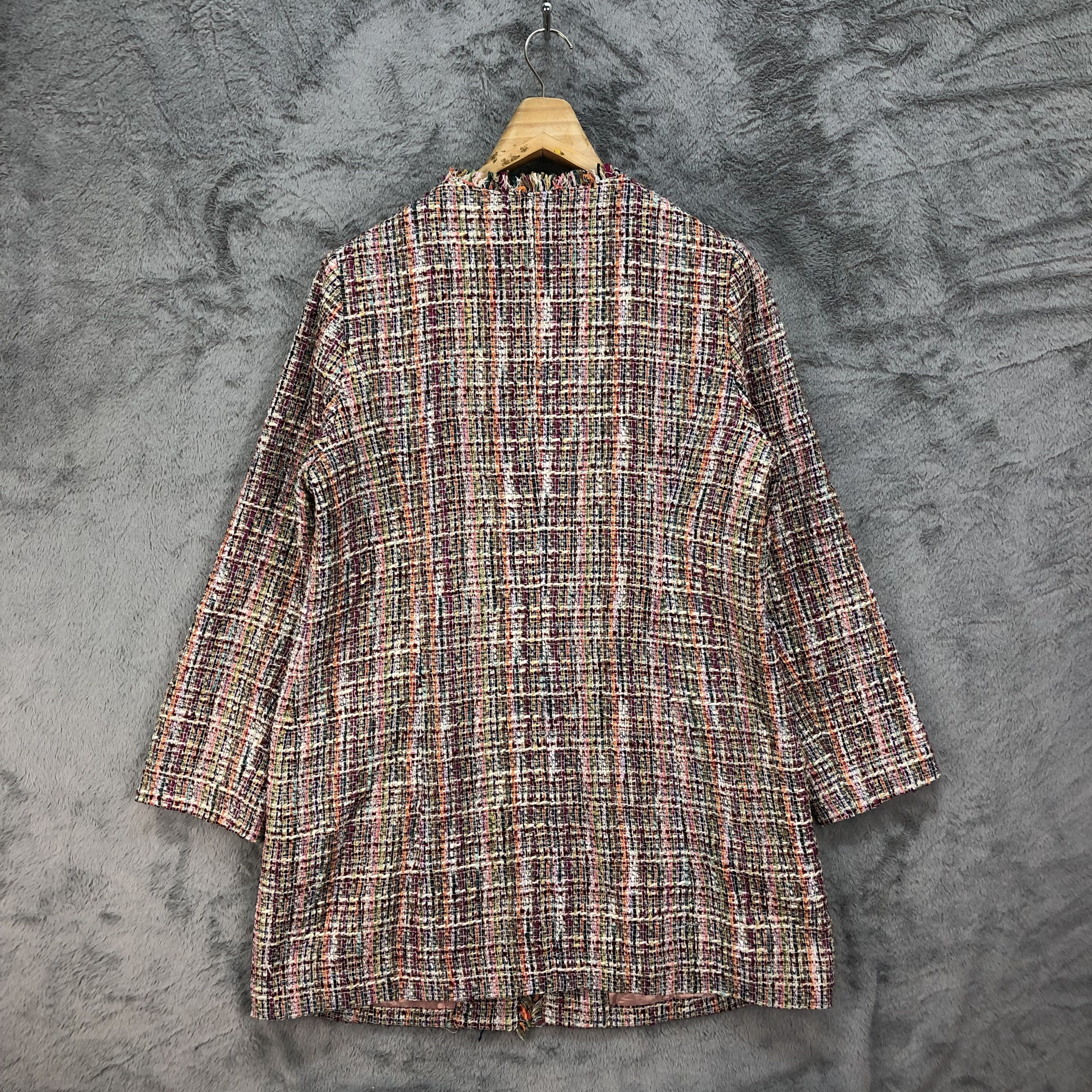 Japanese Brand Multi Color 4 Pocket Tweed Coat Fashion Style #4713-165 Size M / US 6-8 / IT 42-44 - 11 Thumbnail
