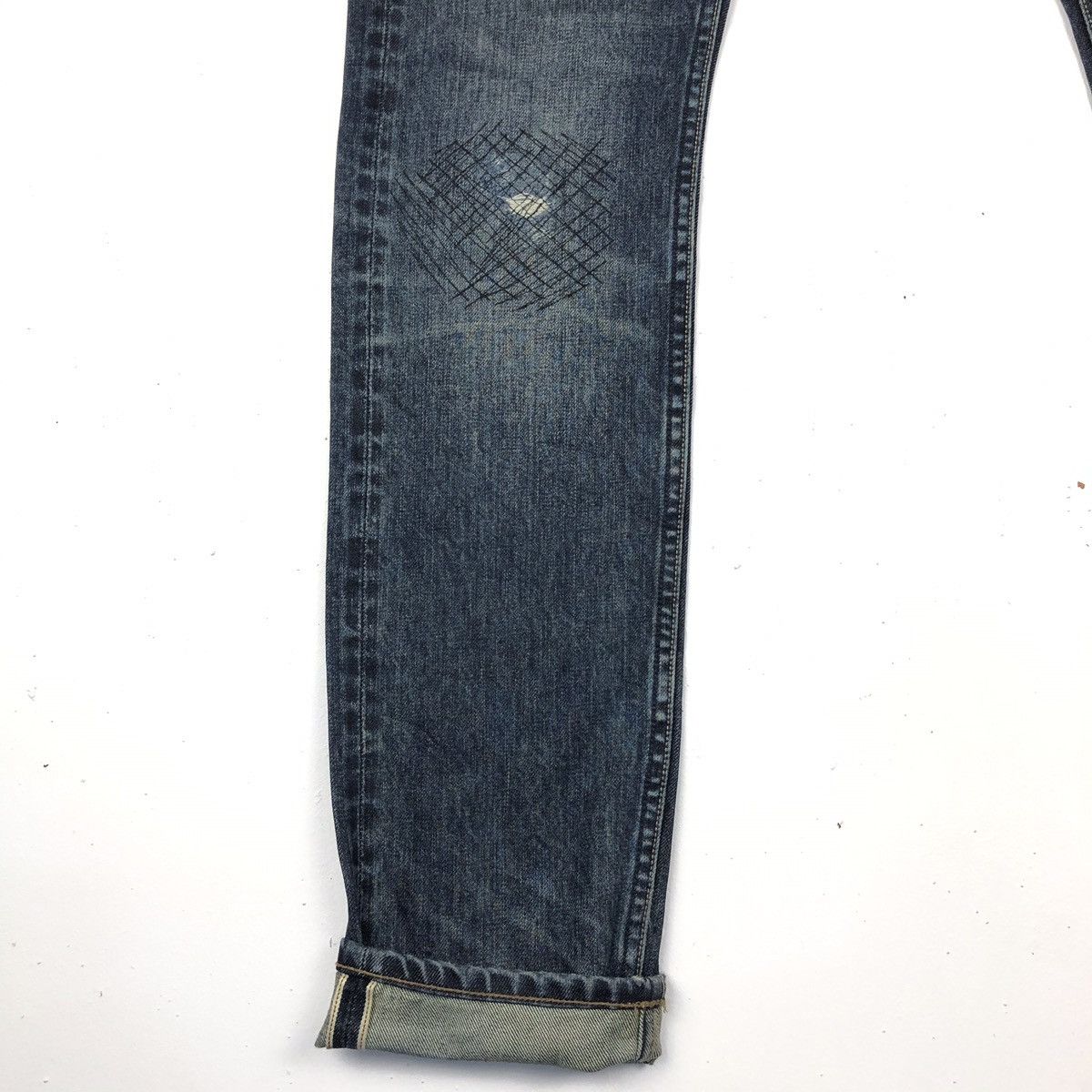 Allsaints × Designer × Japanese Brand Allsaints selvedge Jeans distressed denim slim fit Size US 32 / EU 48 - 3 Thumbnail