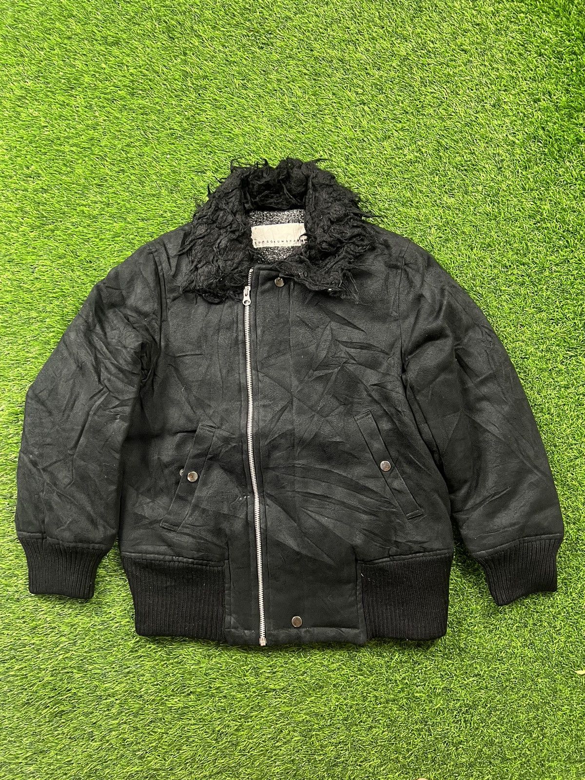 Issey Miyake SUNAO KUWAHARA - fur collar symetrical zipper jacket Size US S / EU 44-46 / 1 - 2 Thumbnail