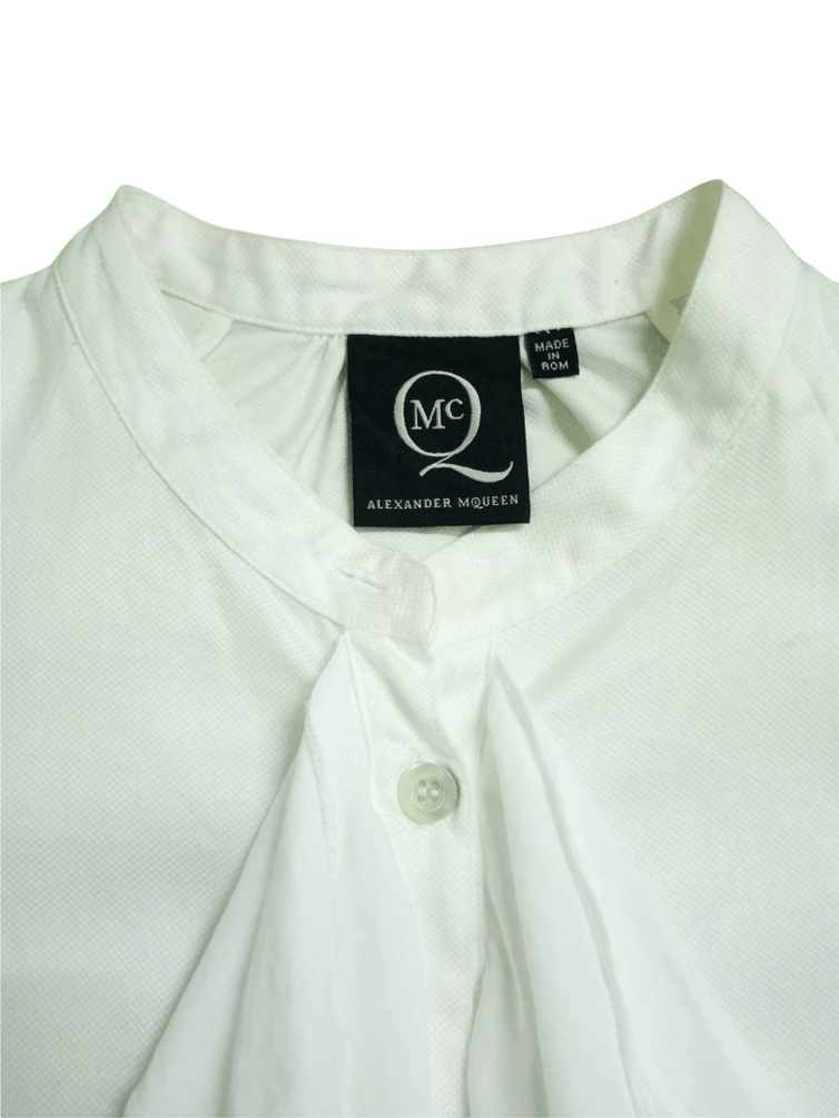 Alexander McQueen ALEXANDER MC QUEEN RUFFLED COTTON POPLIN TUXEDO BLOUSES Size S / US 4 / IT 40 - 7 Thumbnail