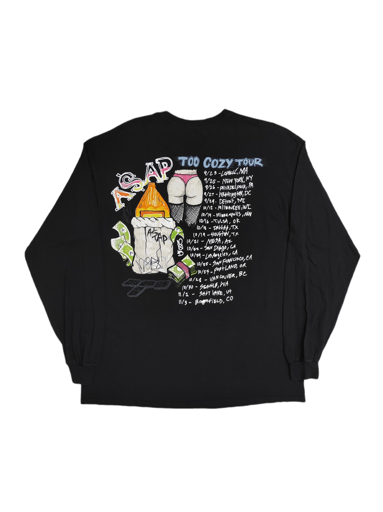 A$AP Rocky Ss2017 A$AP MOB TOO COZY TOUR t shirt Size US XL / EU 56 / 4 - 2 Thumbnail