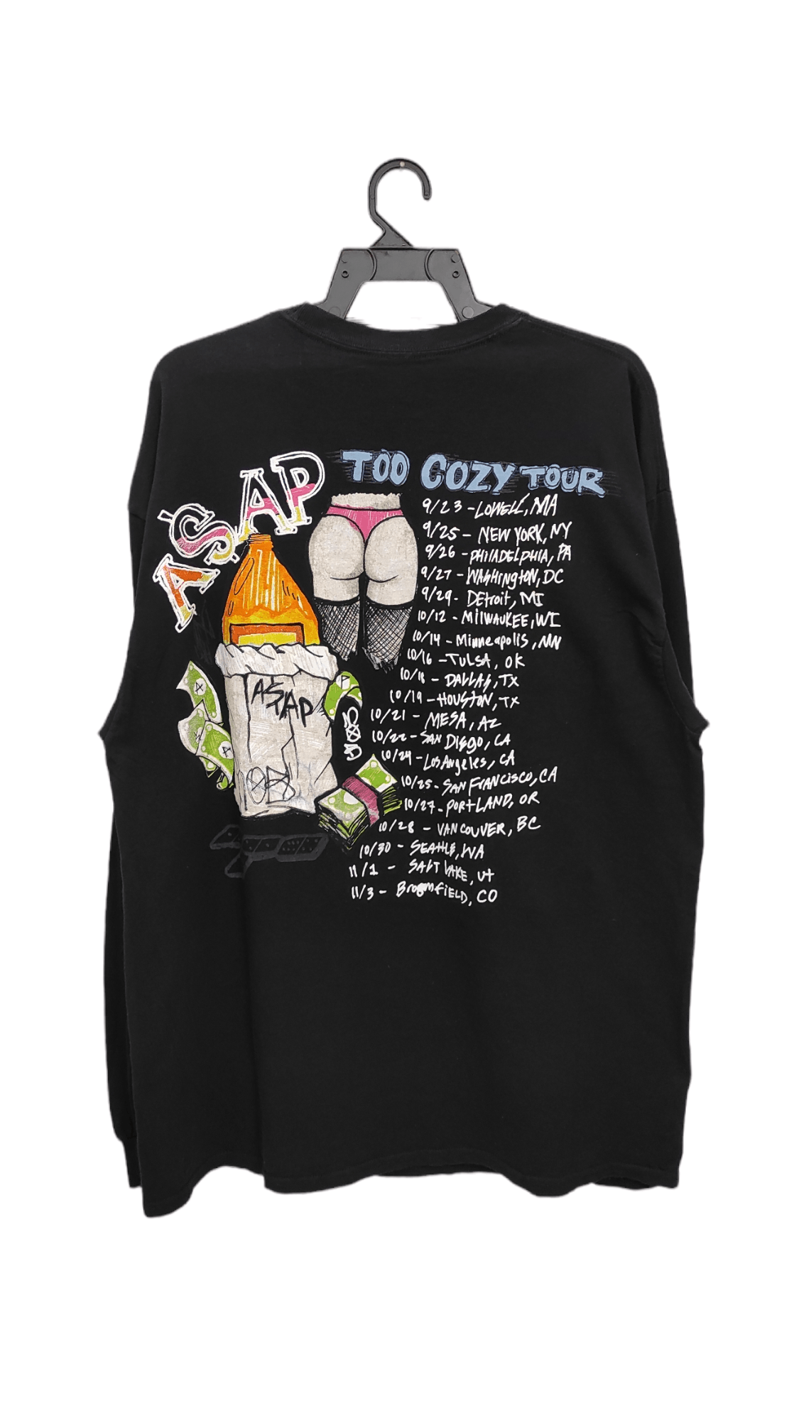 A$AP Rocky Ss2017 A$AP MOB TOO COZY TOUR t shirt Size US XL / EU 56 / 4 - 7 Thumbnail