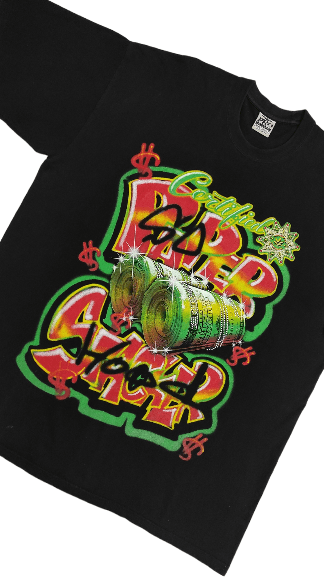 Rap Tees Vintage 2000's OVP American Dollars weeds HIP HOP RAP Tee Size US XXL / EU 58 / 5 - 6 Thumbnail