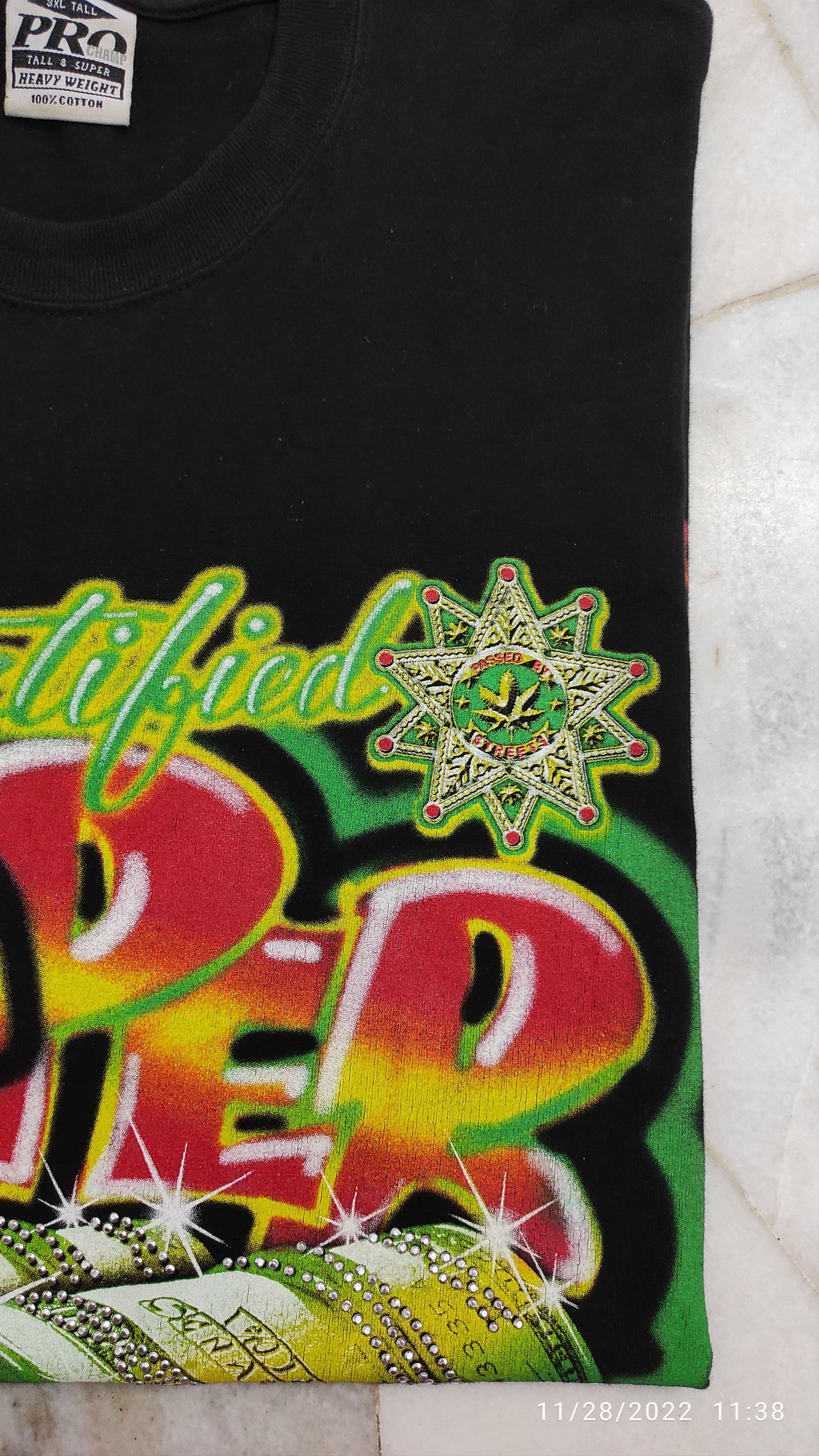 Rap Tees Vintage 2000's OVP American Dollars weeds HIP HOP RAP Tee Size US XXL / EU 58 / 5 - 7 Thumbnail
