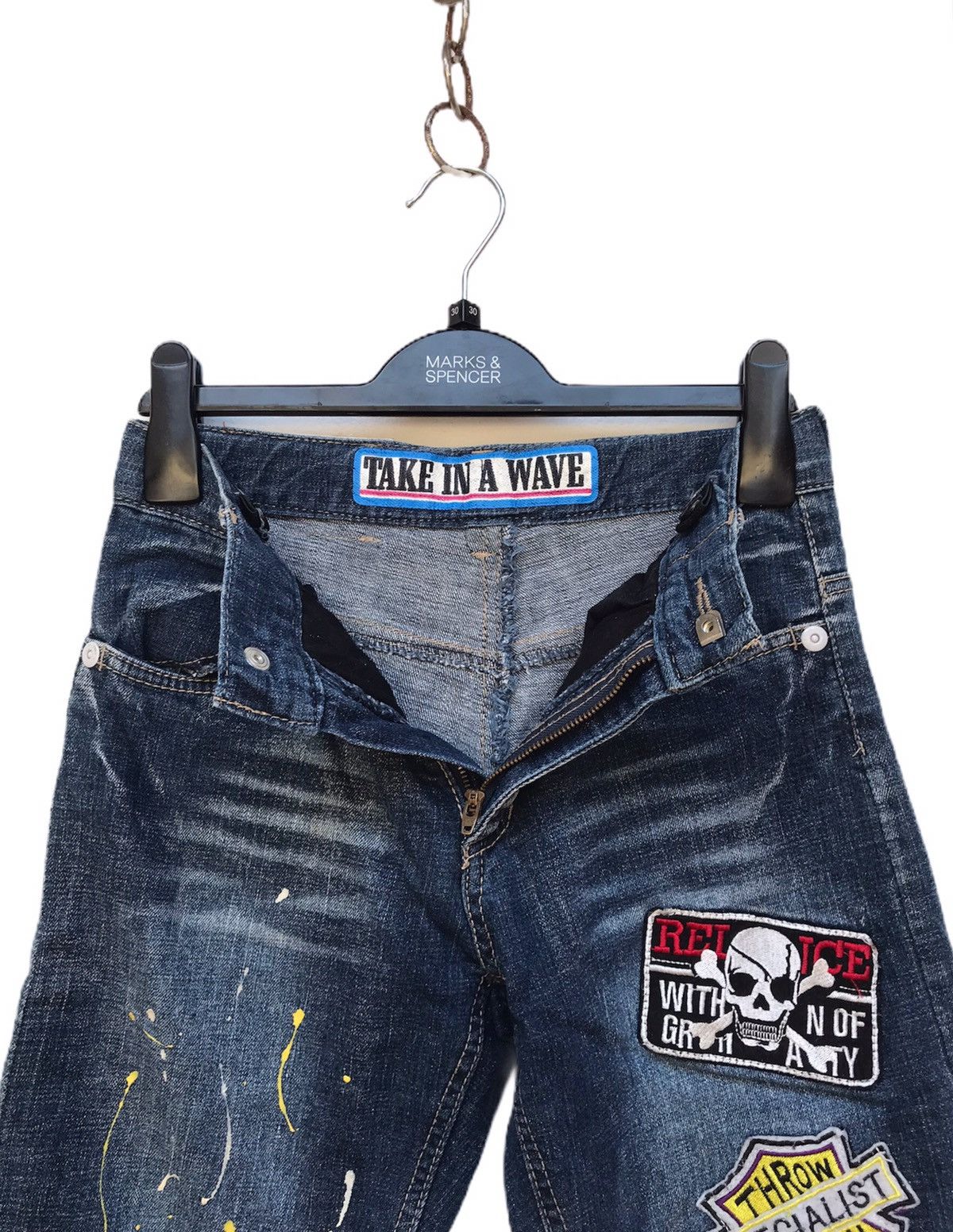 Japanese Brand 🔥Take In A Wave The Winner Nice Jeans Size US 26 / EU 42 - 9 Thumbnail