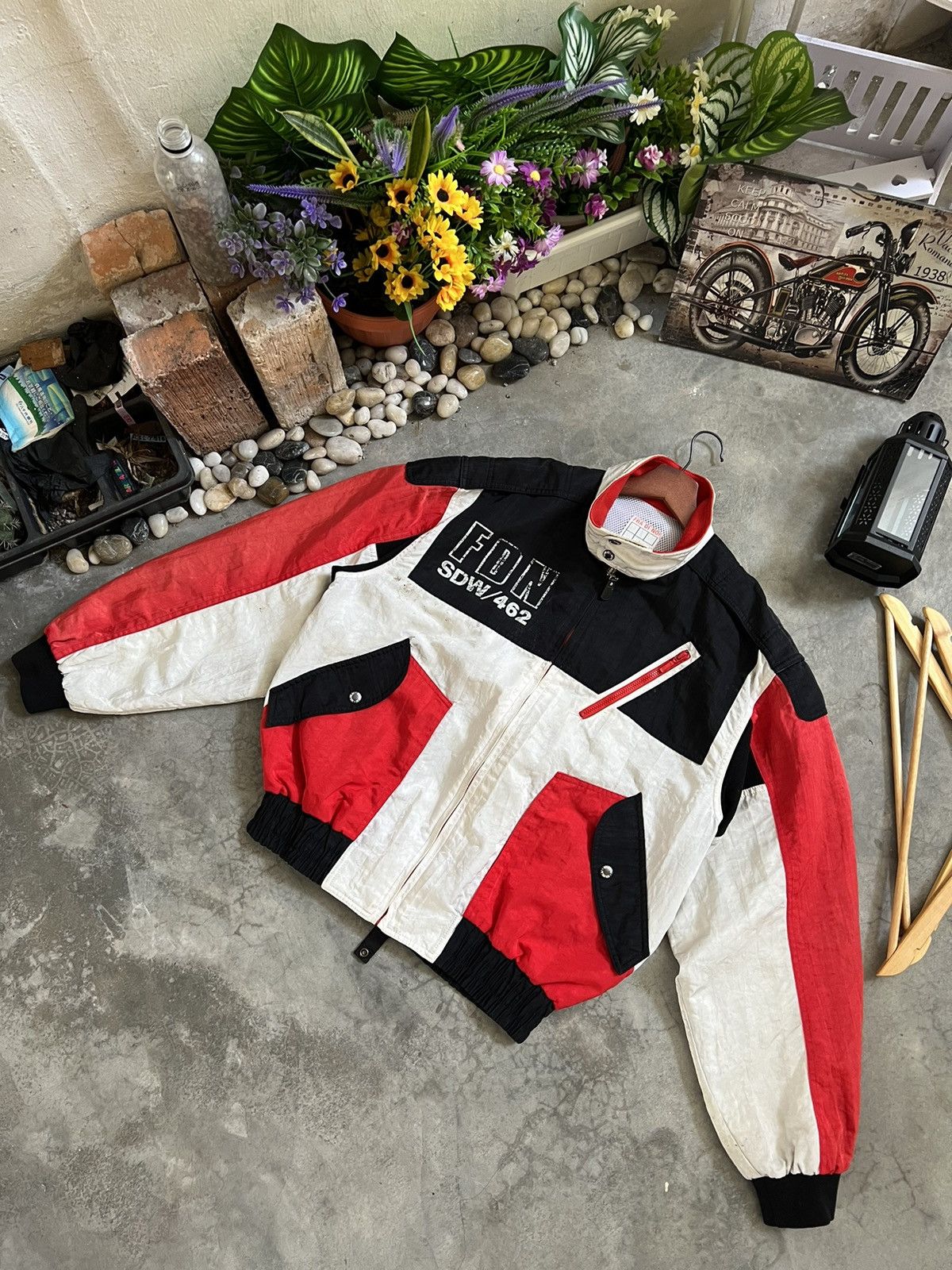 Designer × Japanese Brand Vintage 🖤 Issey Miyake Inspired Bomber Nankai Jacket Size US L / EU 52-54 / 3 - 5 Thumbnail