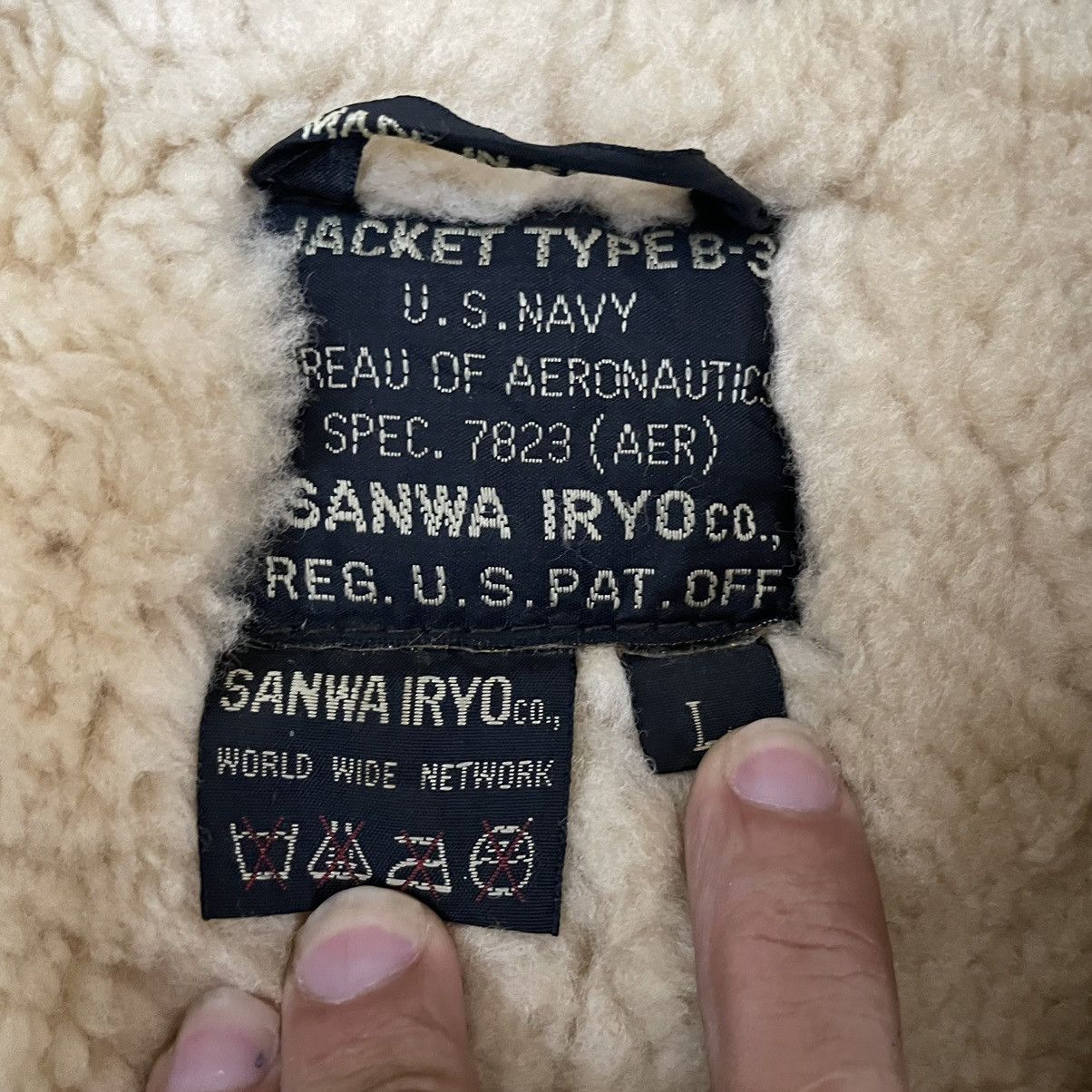 Japanese Brand × Other 💥VINTAGE B3 SHEEP SKIN LEATHER SCHOTT BROS INSPIRED JACKET Size US L / EU 52-54 / 3 - 12 Thumbnail