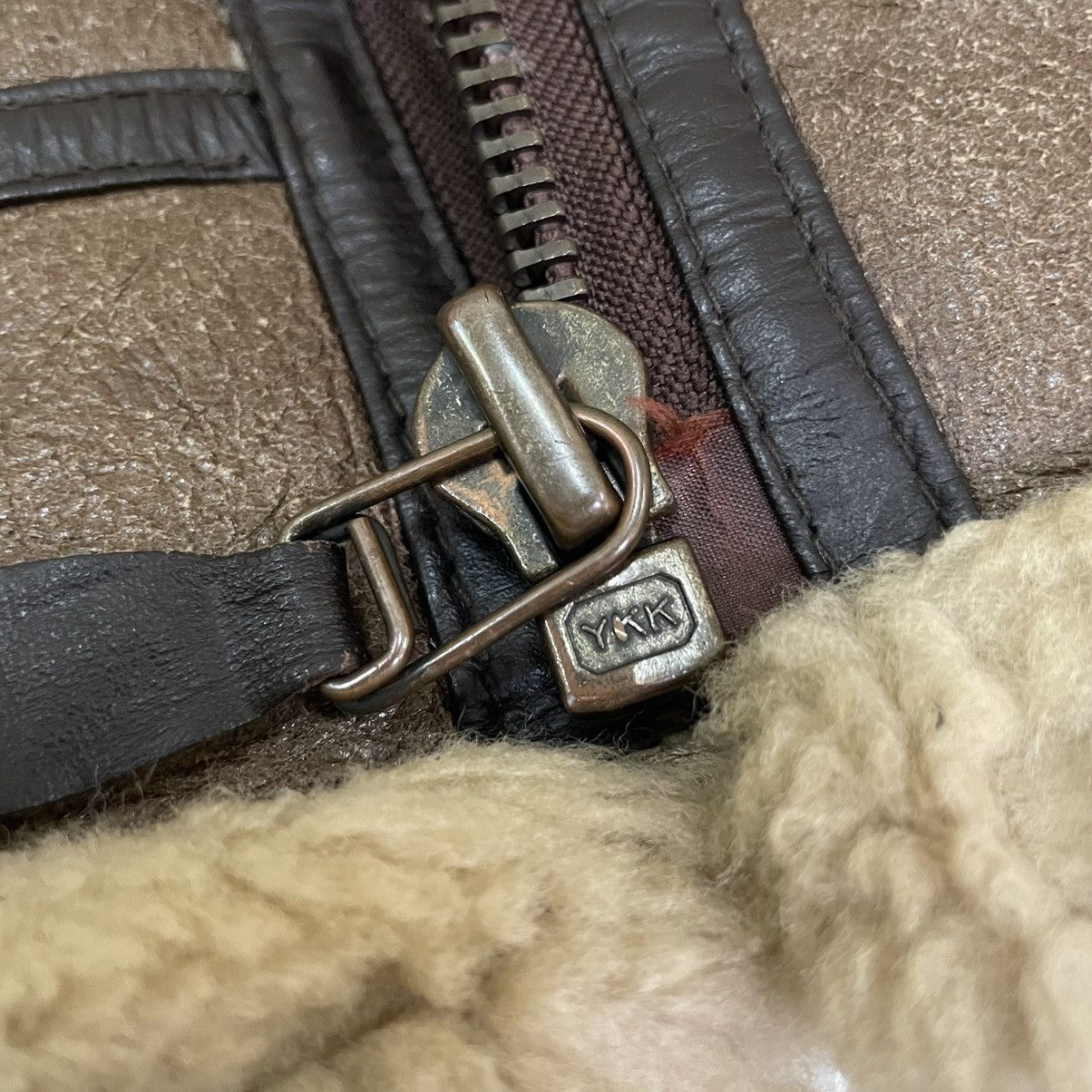 Japanese Brand × Other 💥VINTAGE B3 SHEEP SKIN LEATHER SCHOTT BROS INSPIRED JACKET Size US L / EU 52-54 / 3 - 13 Thumbnail