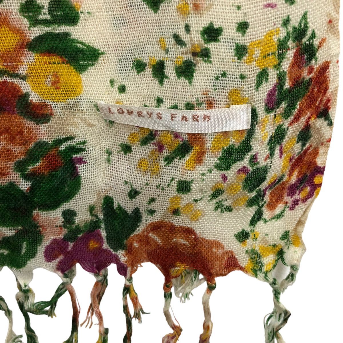 LOWRYS FARM Vintage LOWRYS FARM Scarves Muffler Flower Floral Design Size ONE SIZE - 4 Thumbnail